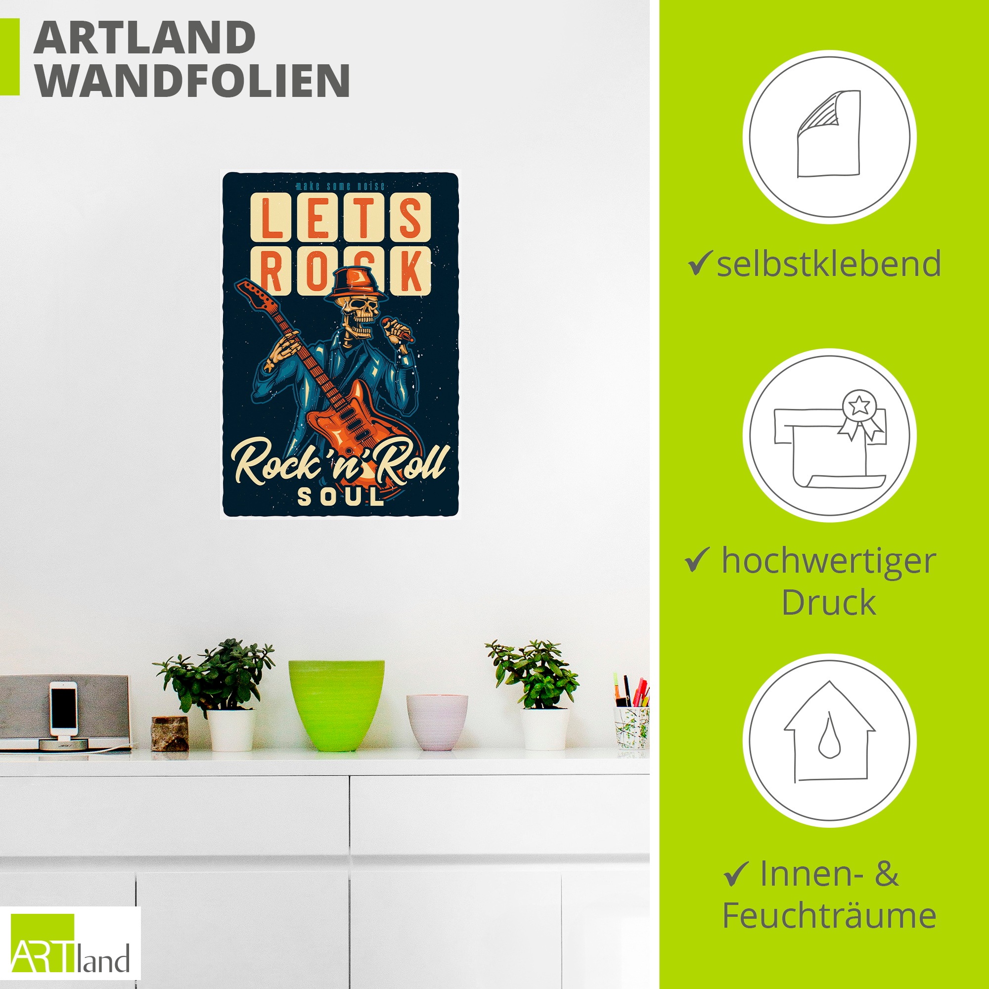 Artland Wandbild »Let's rock« 1 Stk. tlg. als Alubild, Leinwandbild, Poster, Wandaufkleber in verschied. Größen