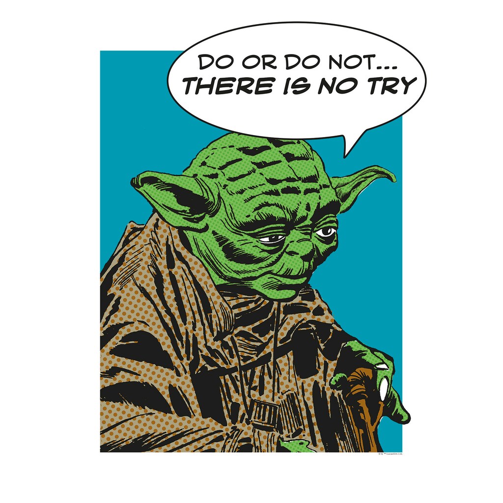 Komar Poster »Star Wars Classic Comic Quote Yoda«, Star Wars, (1 St.), Kinderzimmer, Schlafzimmer, Wohnzimmer
