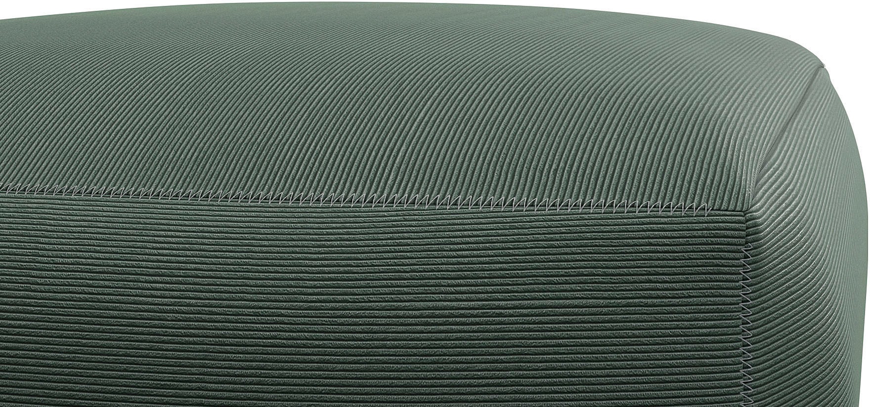 FLEXLUX Pouf »Lucera« modern & anschmiegsam, Kaltschaum, Stahl-Wellenunterfederung