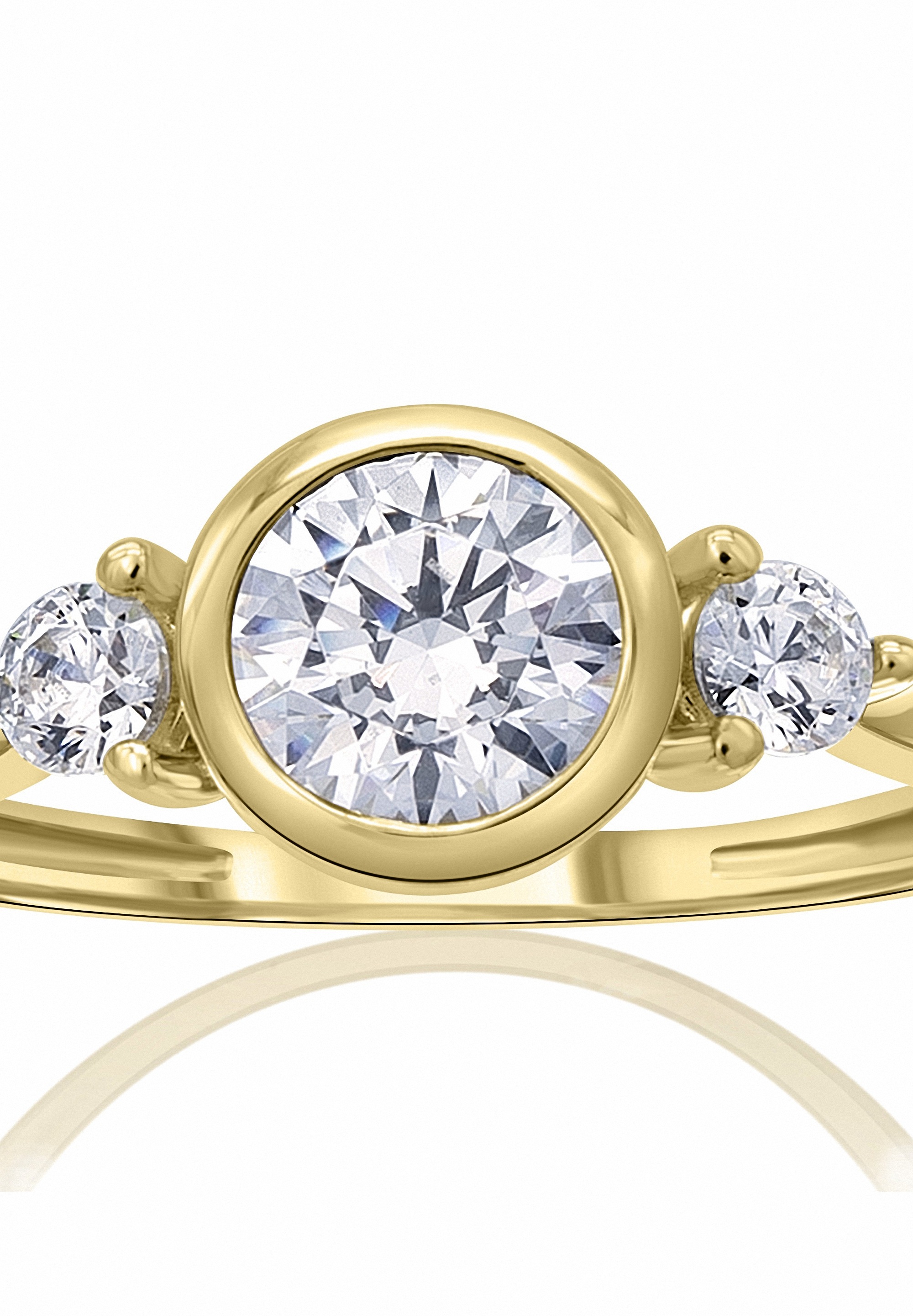ONE ELEMENT Goldring »Zirkonia Ring aus 333 Gelbgold«