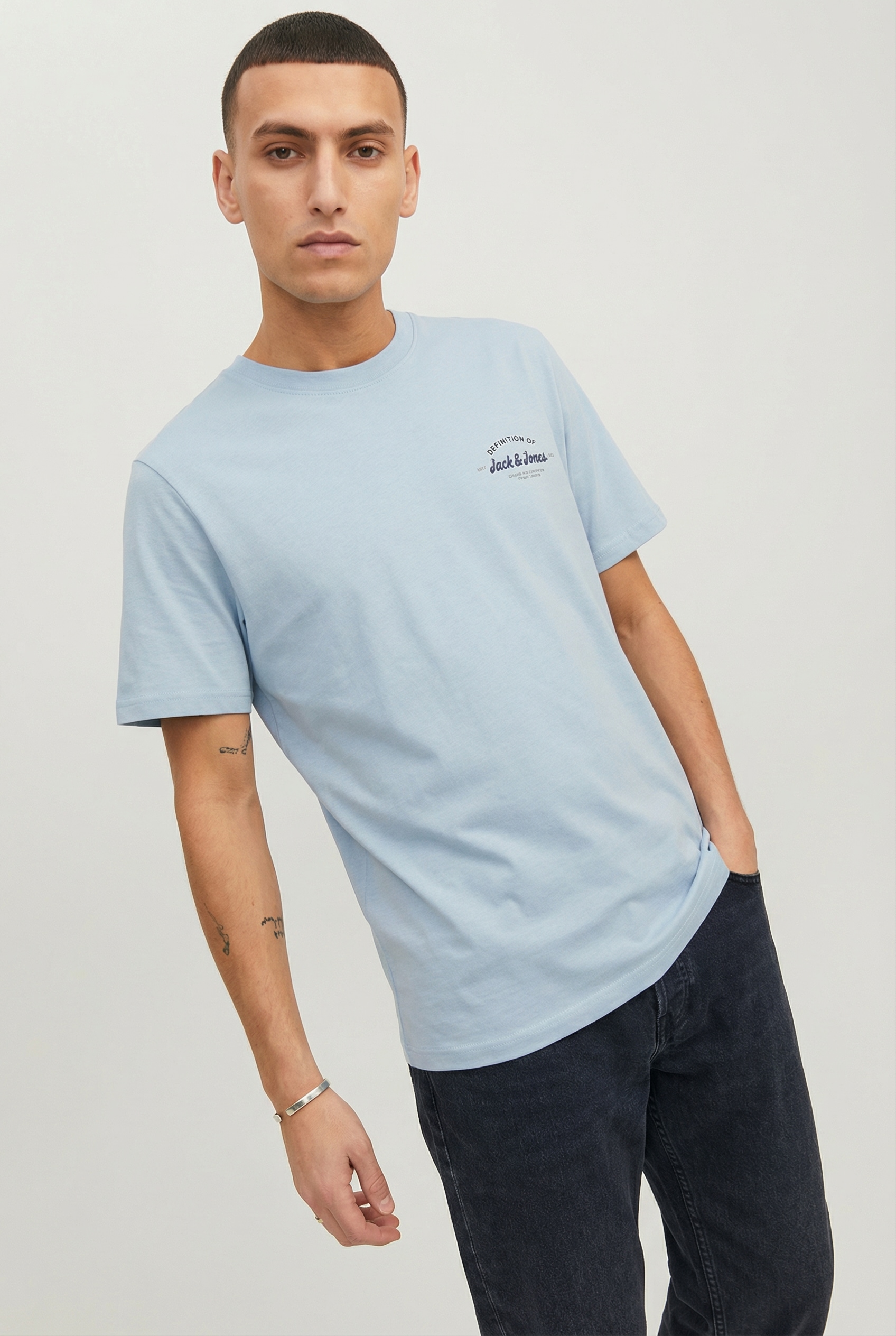 Jack & Jones T-Shirt »JJBRANDON TEE SS CREW NECK 3PK MP« Packung, 3 tlg. mit kleinem Brustmotiv