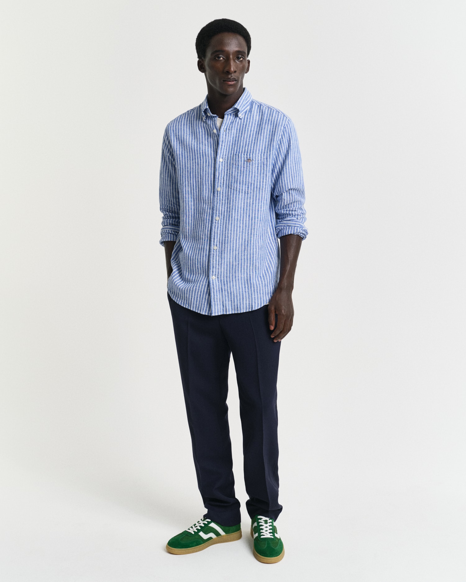 Gant Langarmhemd »REG COTTON LINEN STRIPE SHIRT«, leicht, luftig und atmungsaktiv