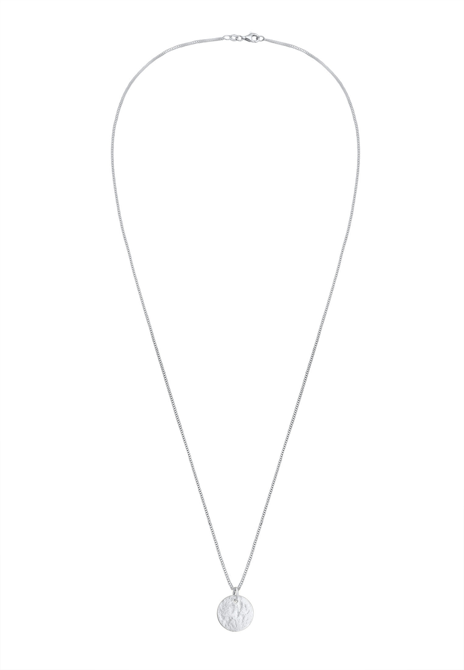 Elli Kette mit Anhänger »Halskette Plättchen Organic 925 Sterling Silber«