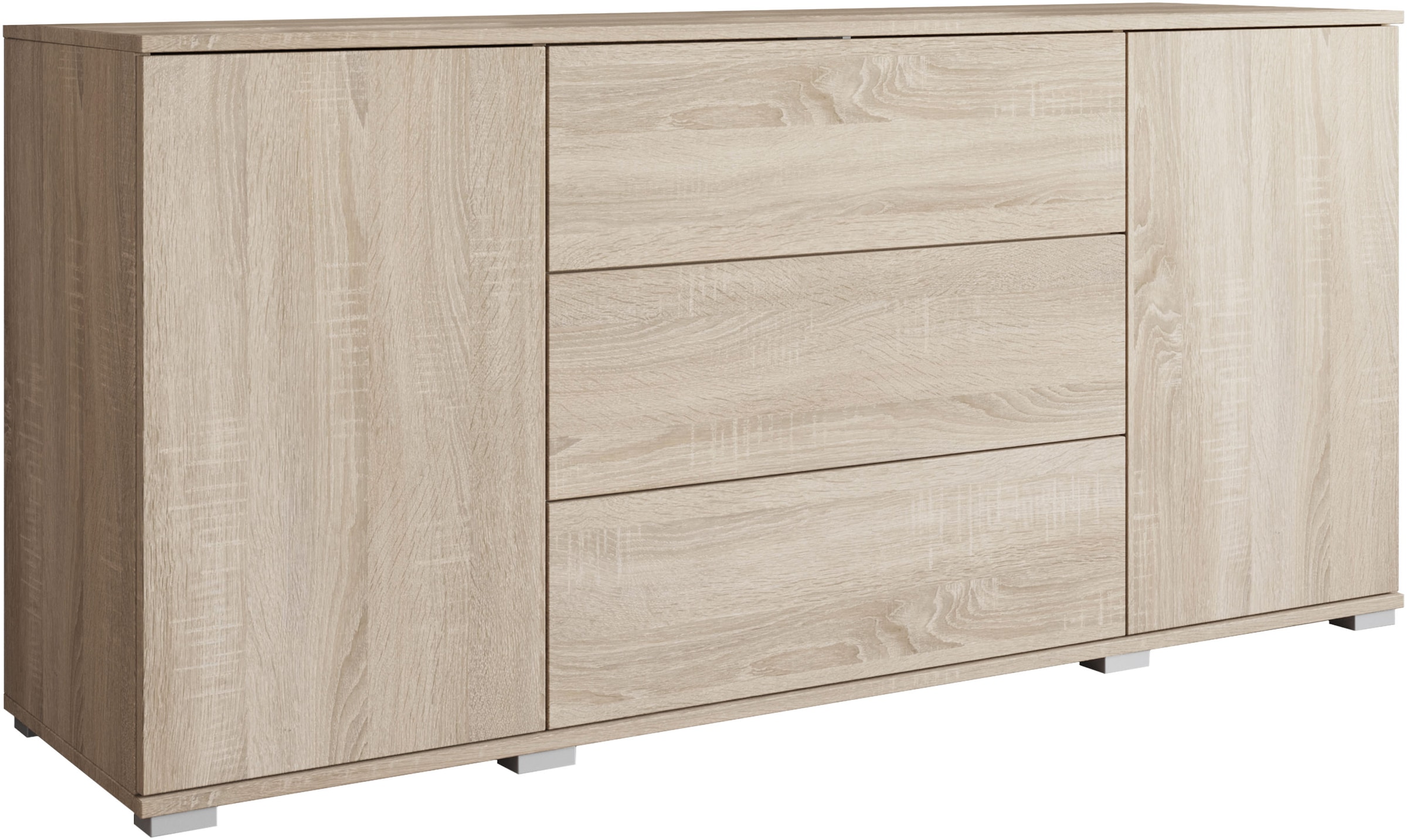 INOSIGN Sideboard »Kenia, Kommode für das Schlafzimmer/Wohnzimmer«, (1 St.), Modernes Sideboard mit 3 Schubladen und 4 Fächern, Breite 150 cm