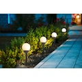 my home LED Gartenleuchte »LED Kugelerdspiess«, 1 flammig-flammig, 8er Set, Leuchtdauer geladen ca 8h, Kunststoff, anthrazit, d: 10cm