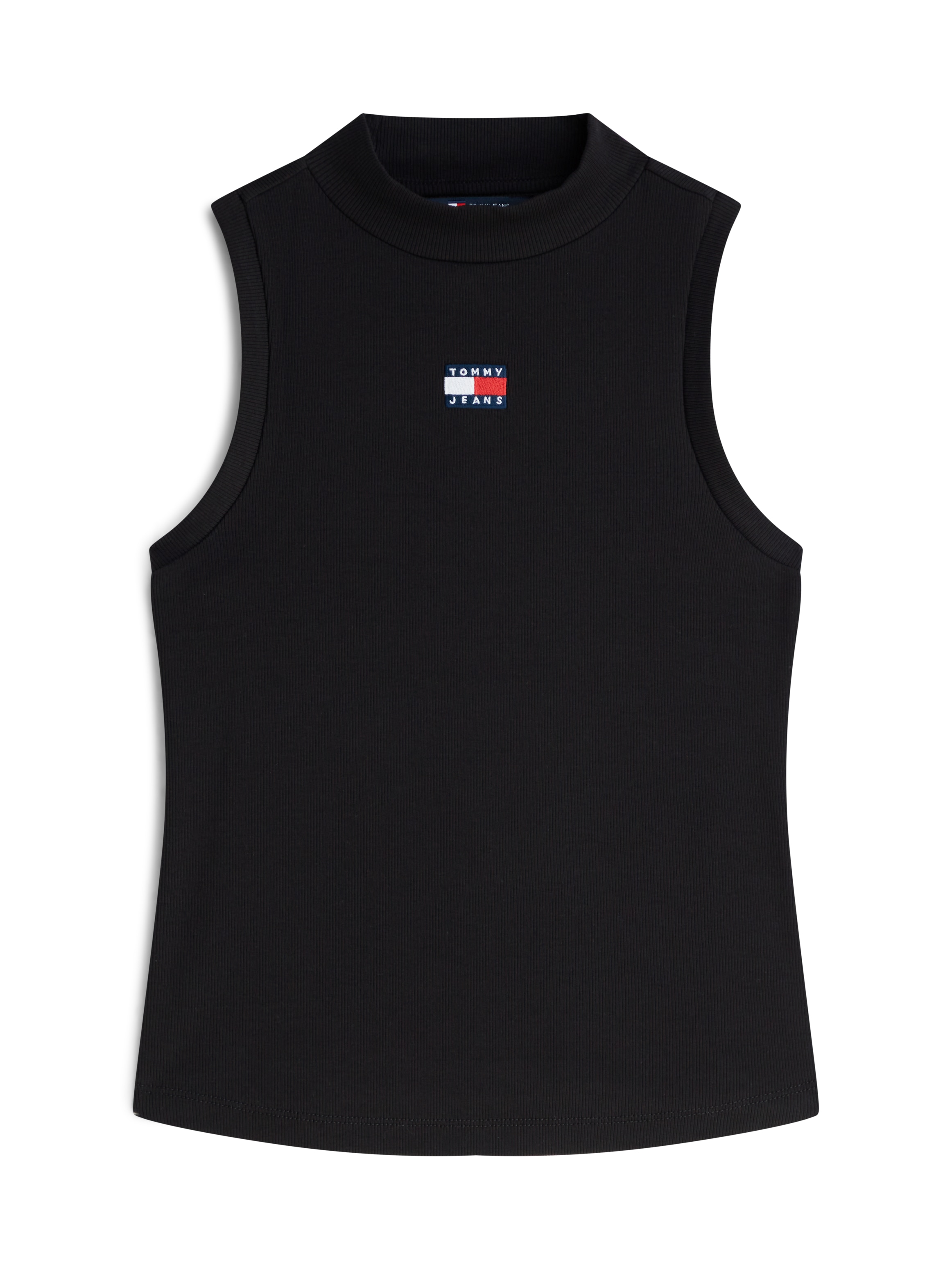 Tommy Jeans Tanktop »TJW SLIM BADGE RIB MOCK TANK« Baumwollmischung, slim fit , igurbetont, in gerippter Struktur