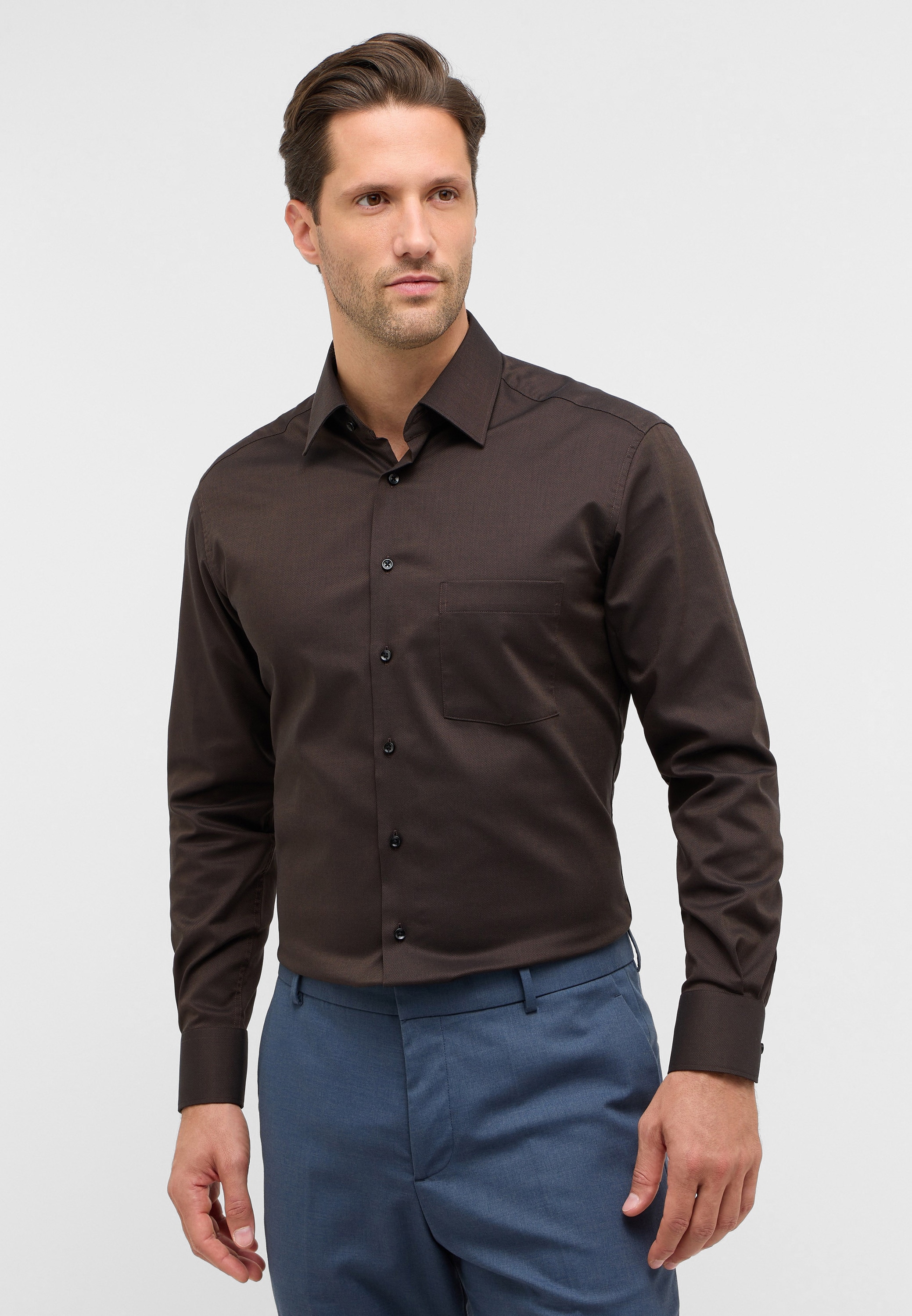 Eterna Langarmhemd »MODERN FIT« NON IRON (bügelfrei)