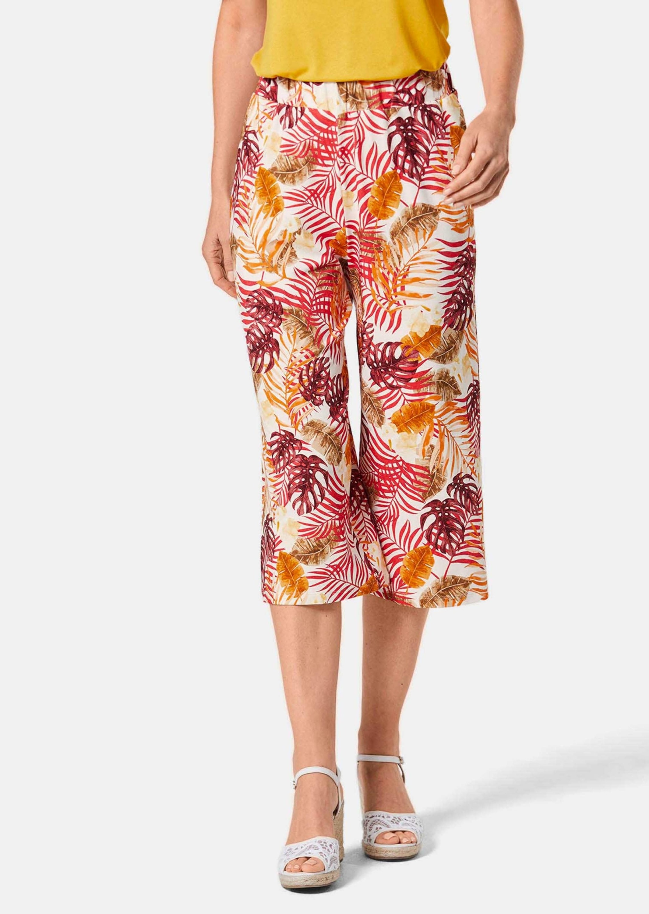 GOLDNER 2-in-1-Hose »Kurzgröße Attraktive Druckhose Louisa mit weichem Fall«