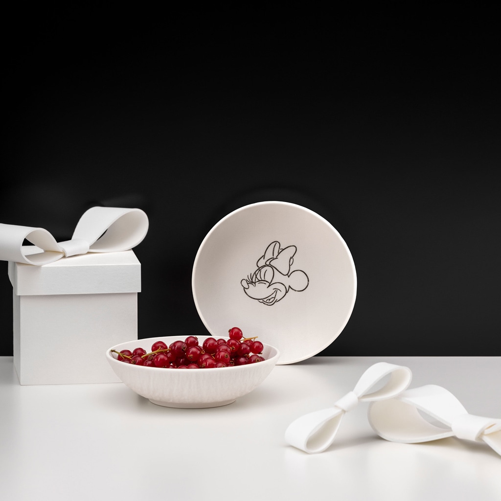 Villeroy & Boch Schale »Dessertschalen Manufacture Rock Blanc - Mickey Mouse ø 13,2 cm 6er Set weiß« 6 Spülmaschinenfest, Mikrowellensicher