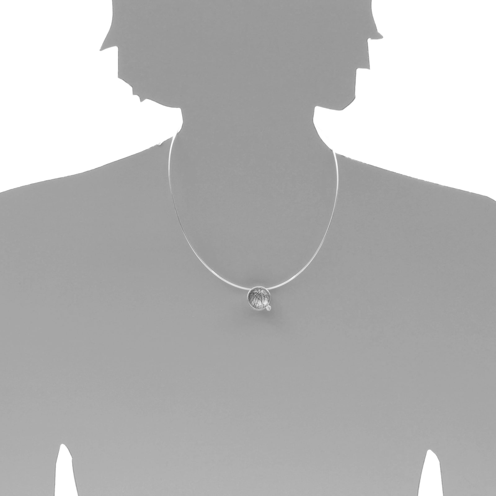 OSTSEE-SCHMUCK Kette mit Anhänger »- Gleiter Runo 16 mm-Sarah Vicenza - Silber 925/000 - Zirkonia«