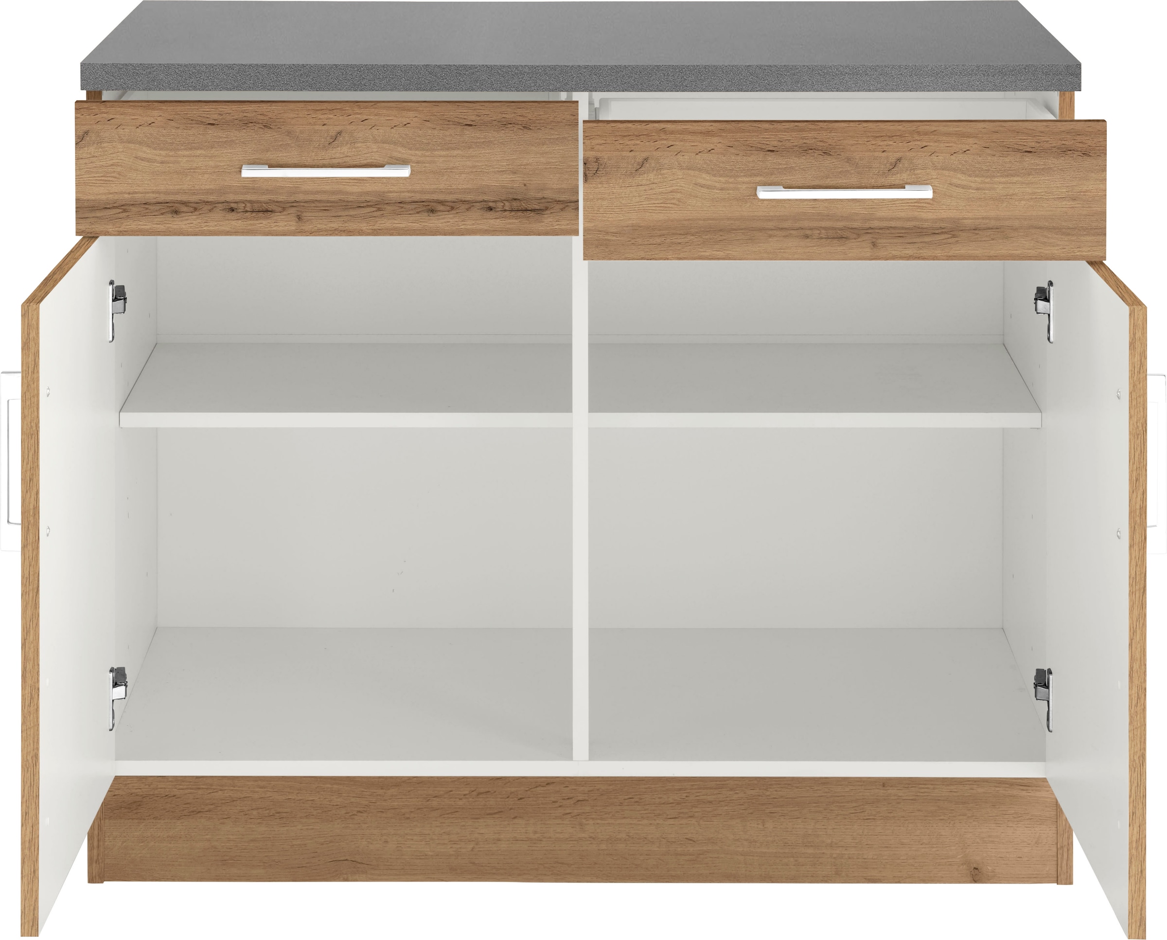 KOCHSTATION Unterschrank »KS-Colmar«, 100 cm, mit Metallgriff, für viel Stauraum