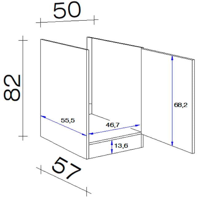 Flex-Well Spülenschrank »Nano«, (B x H x T) 50 x 82 x 57 cm bei OTTO