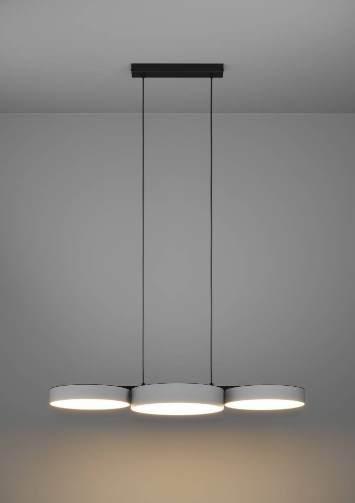 EGLO Hängeleuchte »BARBANO-Z Hängelampe, grau weiß, ZigBee 3.0, Disco-Modus, Timer«, 3 flammig, Leuchtmittel LED-Modul | LED fest integriert, App und Sprachsteuerung Alexa, ‎82 x 30 x 110 cm, exkl. Fernbedienung