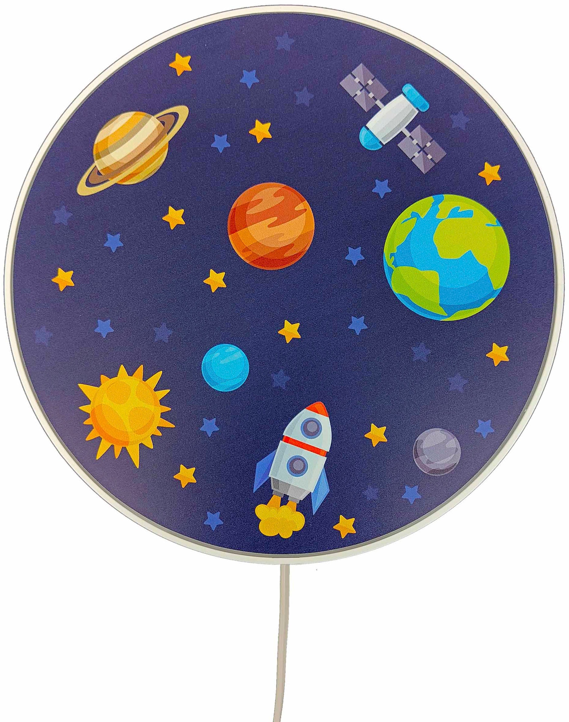 niermann Wandleuchte »Weltall, Kinderlampe,  Kinderzimmer« E14 1 Stk. bruchsicheres Gehäuse