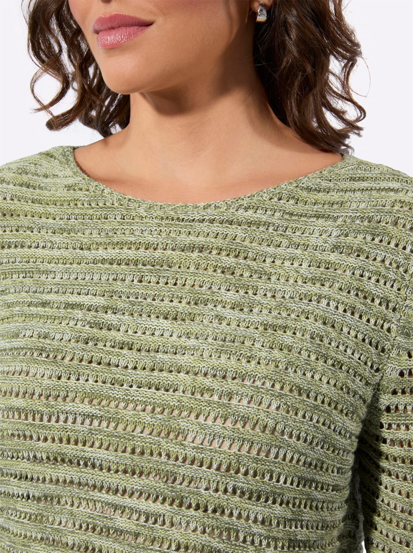 Casual Looks 3/4 Arm-Pullover »Ajour-Pullover«