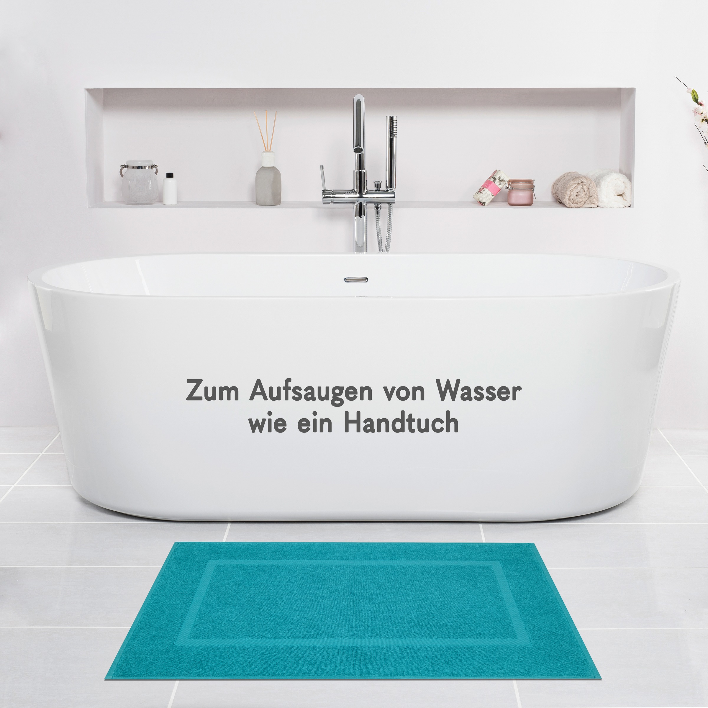 HAMMETEX Badematte »Hotelmatte, Duschvorleger«, rutschhemmend beschichtet, beidseitig nutzbar, 2-teiliges Set, einfarbig, 100% Baumwolle