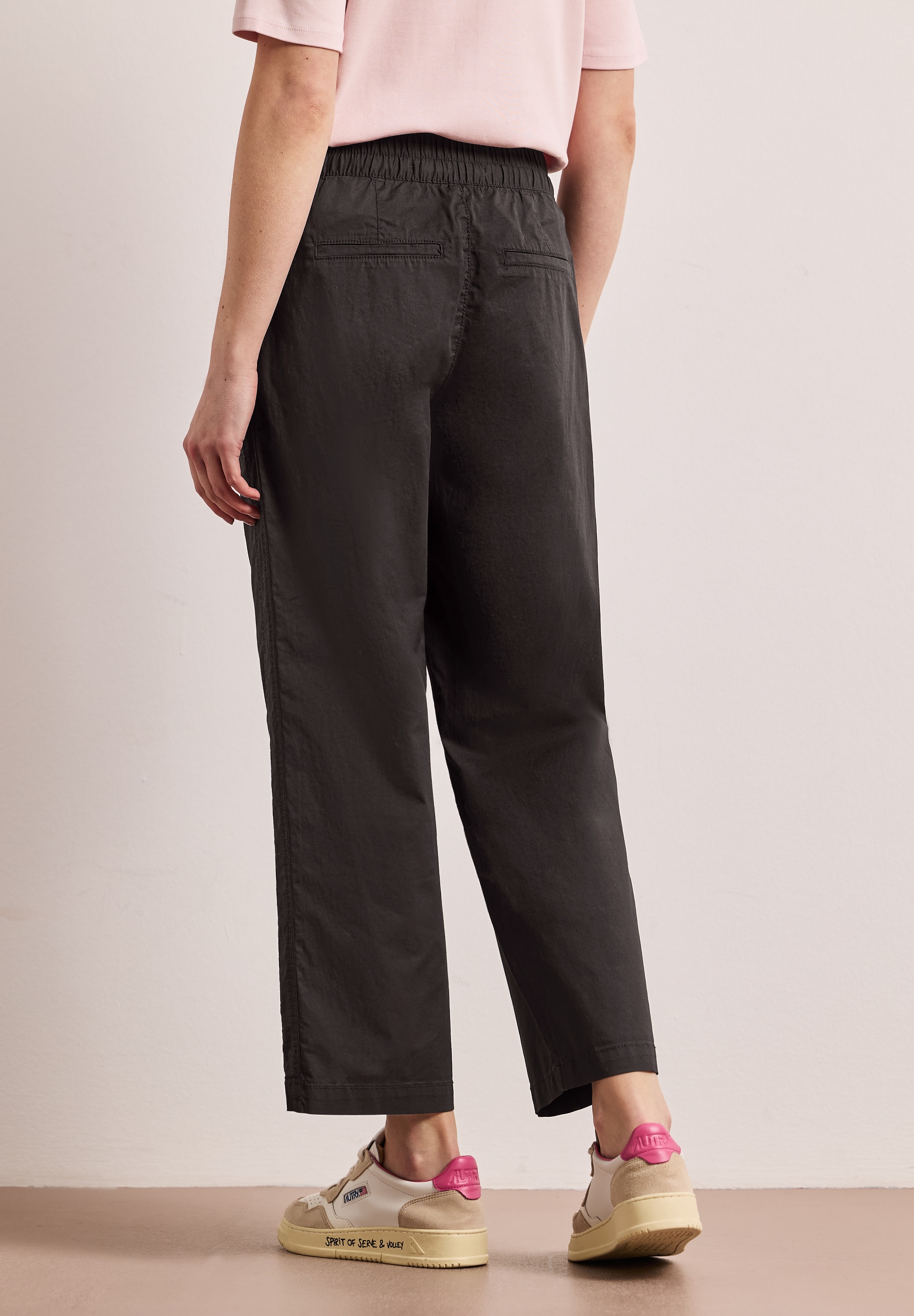 STREET ONE Paperbag-Hose  mit elastischem Bund