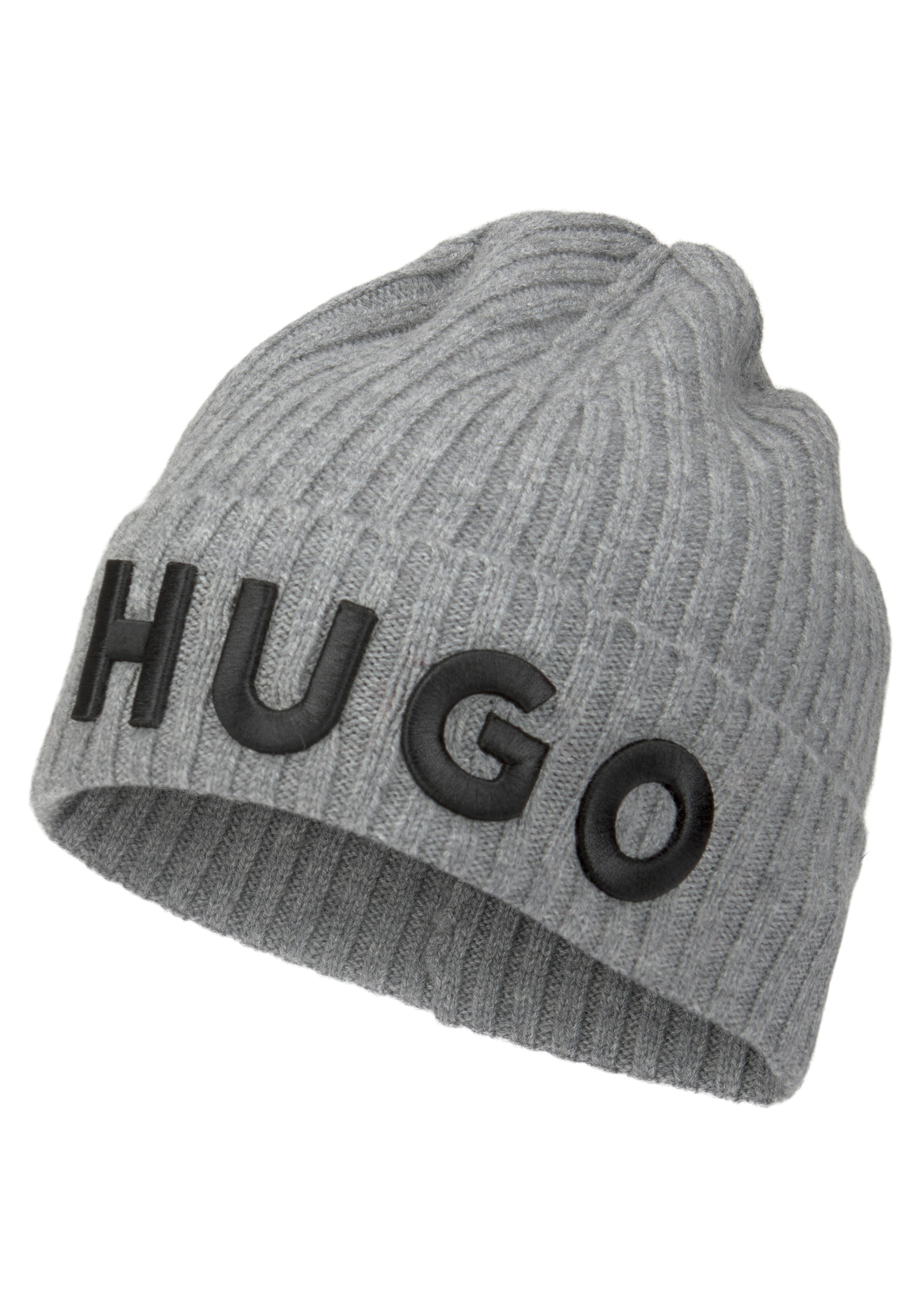 Shop mit | HUGO Online Logo HUGO im Beanie großem »Unisex-X565-6«, kaufen OTTO OTTO