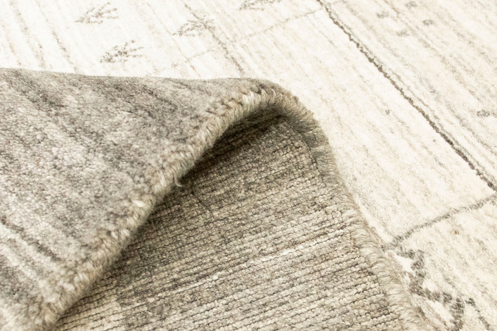 morgenland Wollteppich »Vintage Teppich handgeknüpft silber«, rechteckig, Vintage Design