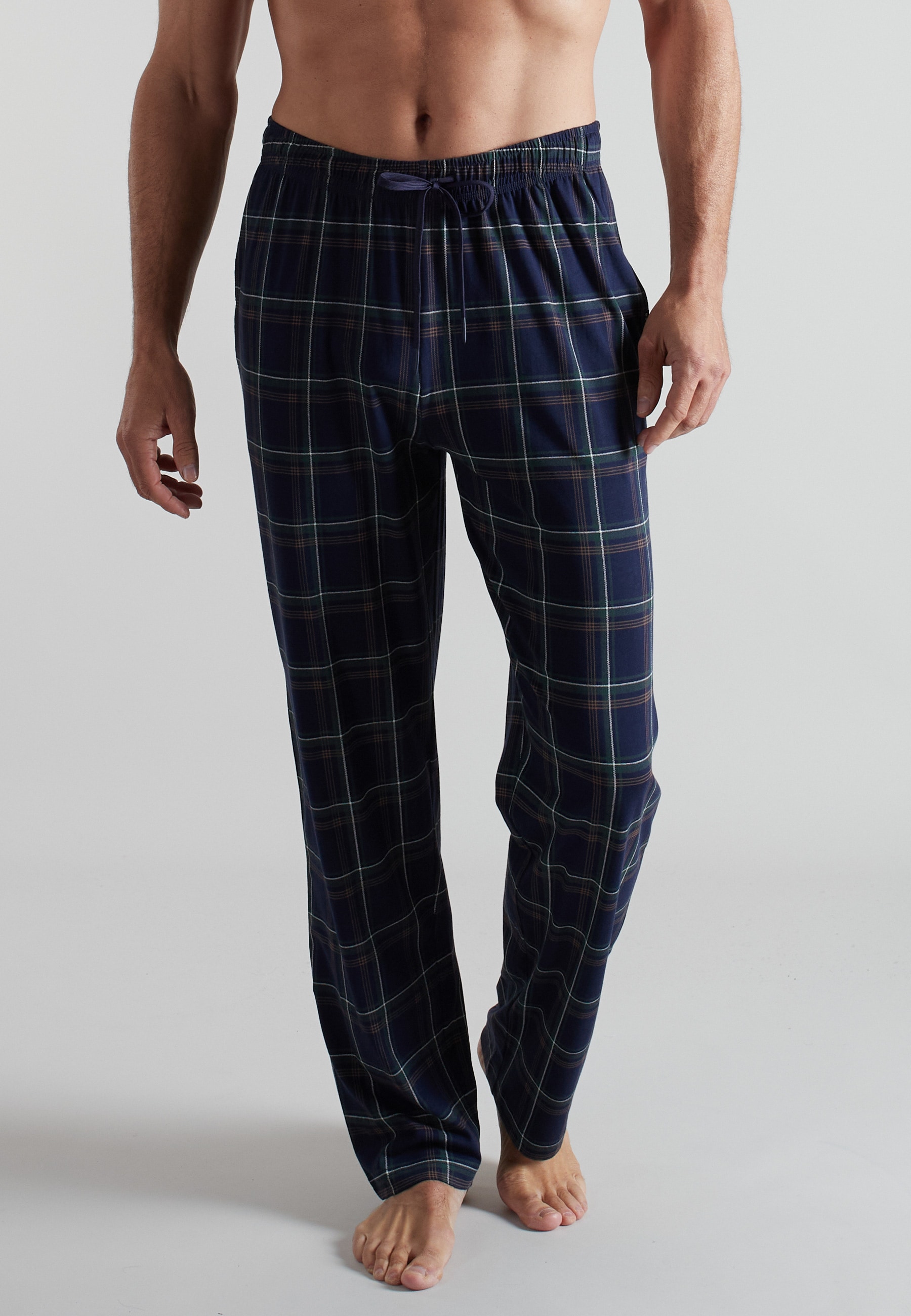 bugatti Bermudas  lang, kariert, bequem, weich, mit Kordelzug, Baumwolle