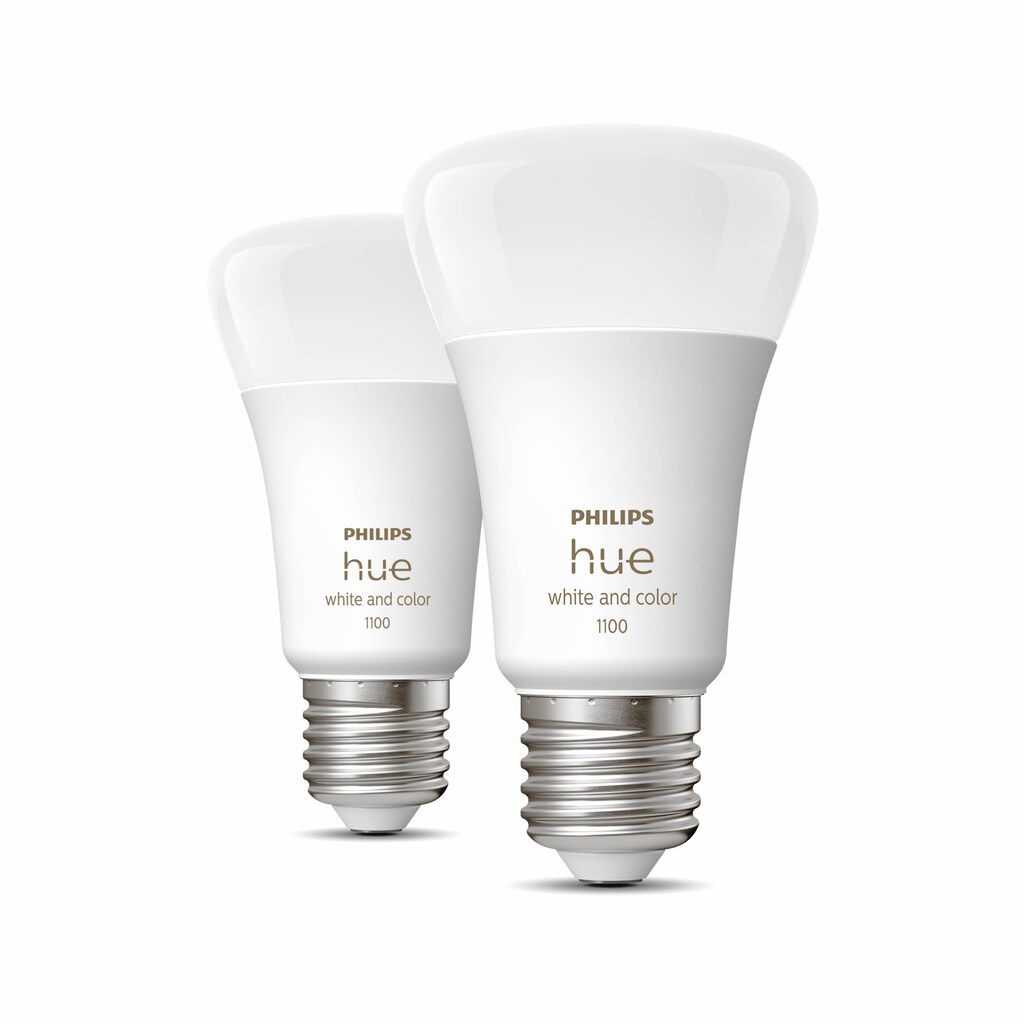 Philips Hue Smarte LED-Leuchte »White & Col. Amb. E27 Doppelpack 2x1100«