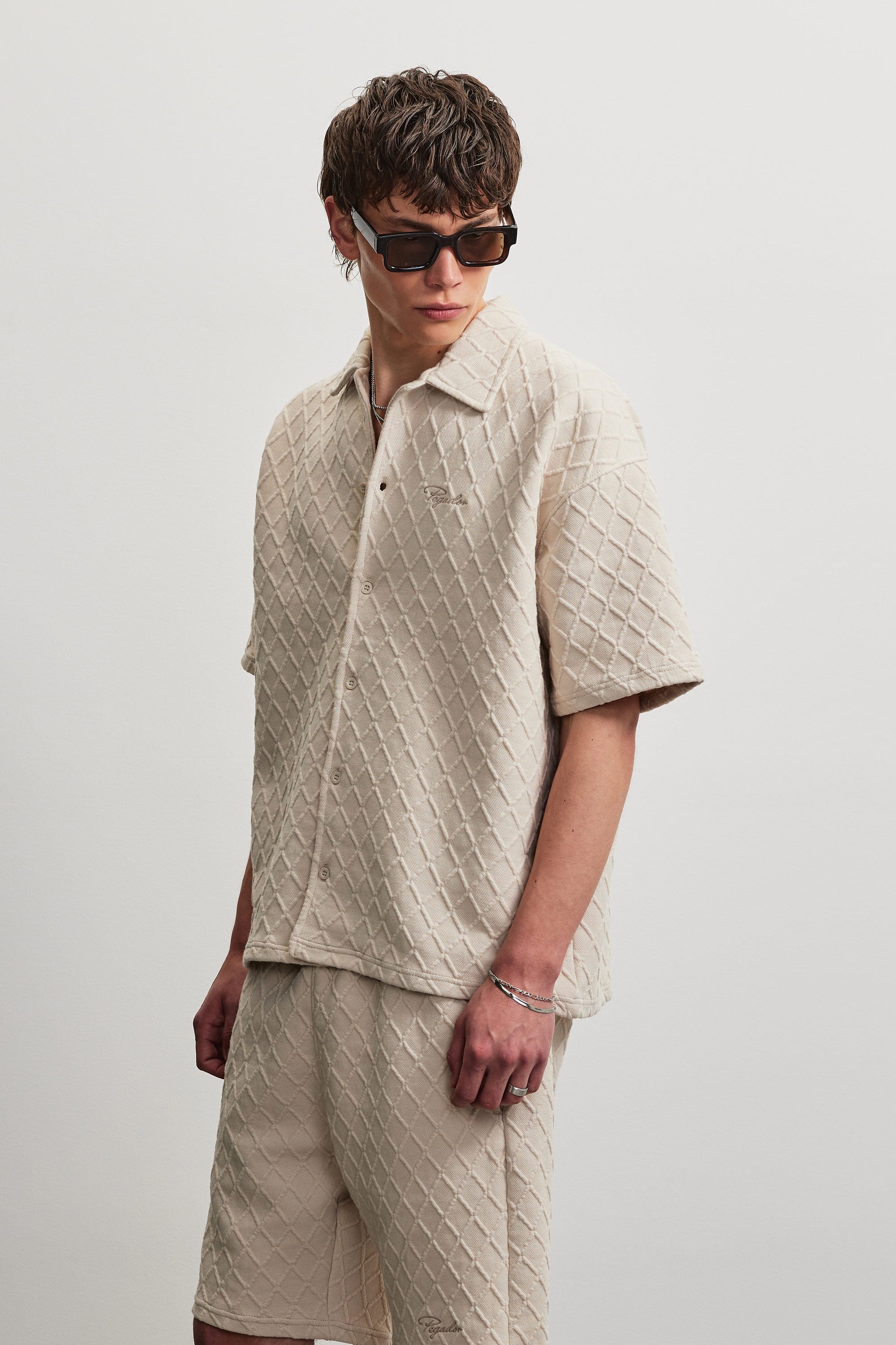 PEGADOR Kurzarmhemd »JOVREN STRUCTURED SHIRT«