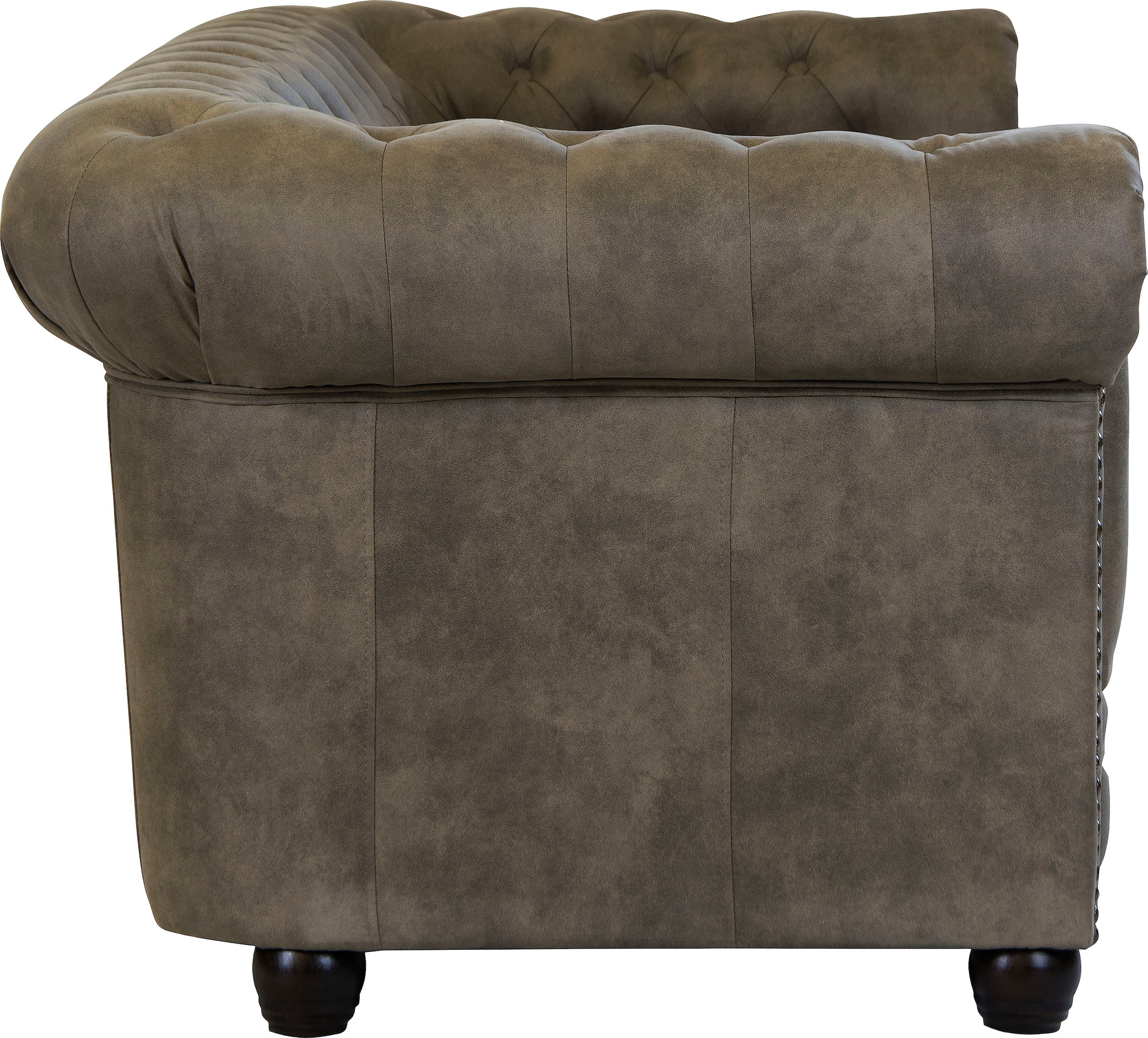 Home affaire Chesterfield-Sofa »Rysum«, Chesterfield-Optik, in 2 Bezugsqualitäten, 2 Ausf. schnell lieferbar