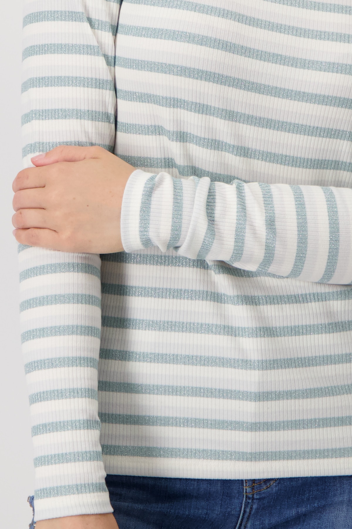 Monari Rundhalsshirt mit Streifen