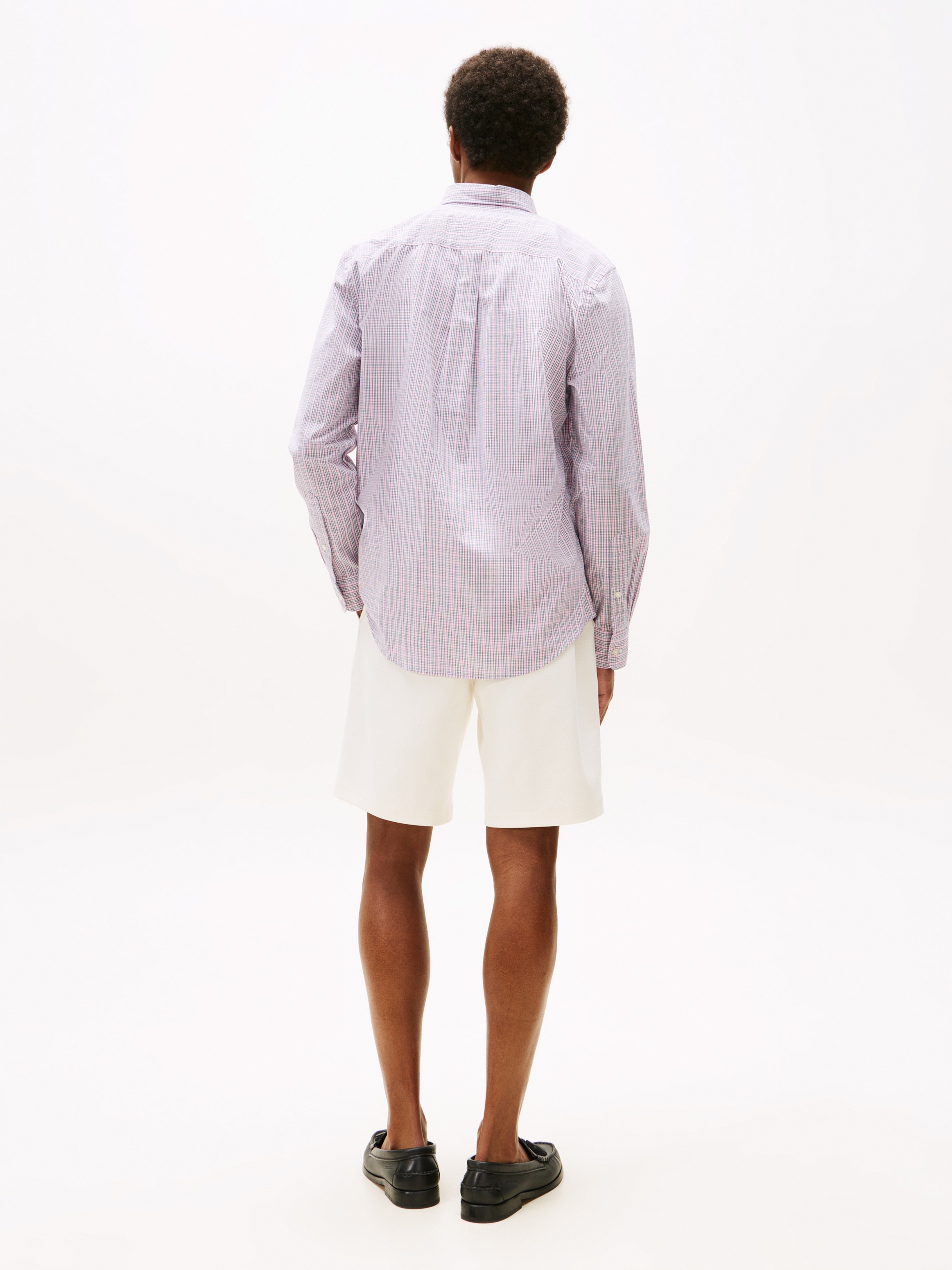 Tommy Hilfiger Langarmhemd »FLEX POPLIN SMALL TARTAN SHIRT«, regular fit, kleinkariert, Button-down-Kragen