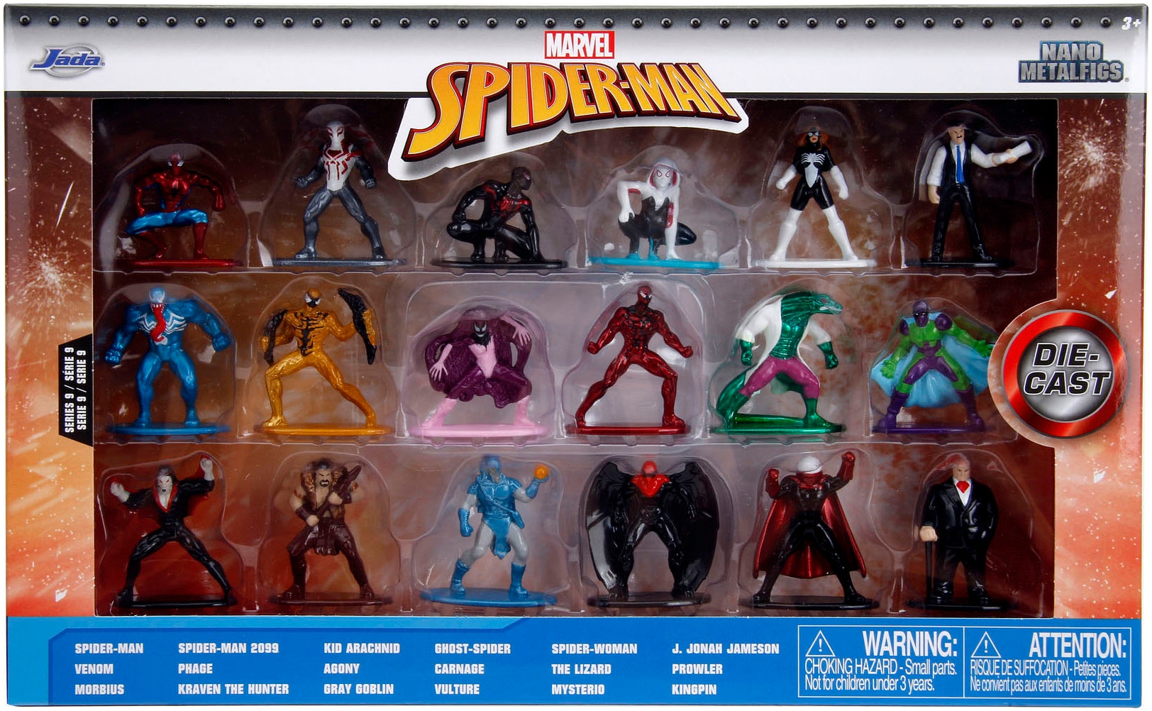 JADA Spielfigur »Marvel, Spiderman, Multi Pack Nano Metalfigs, Serie 9«, DIE-CAST