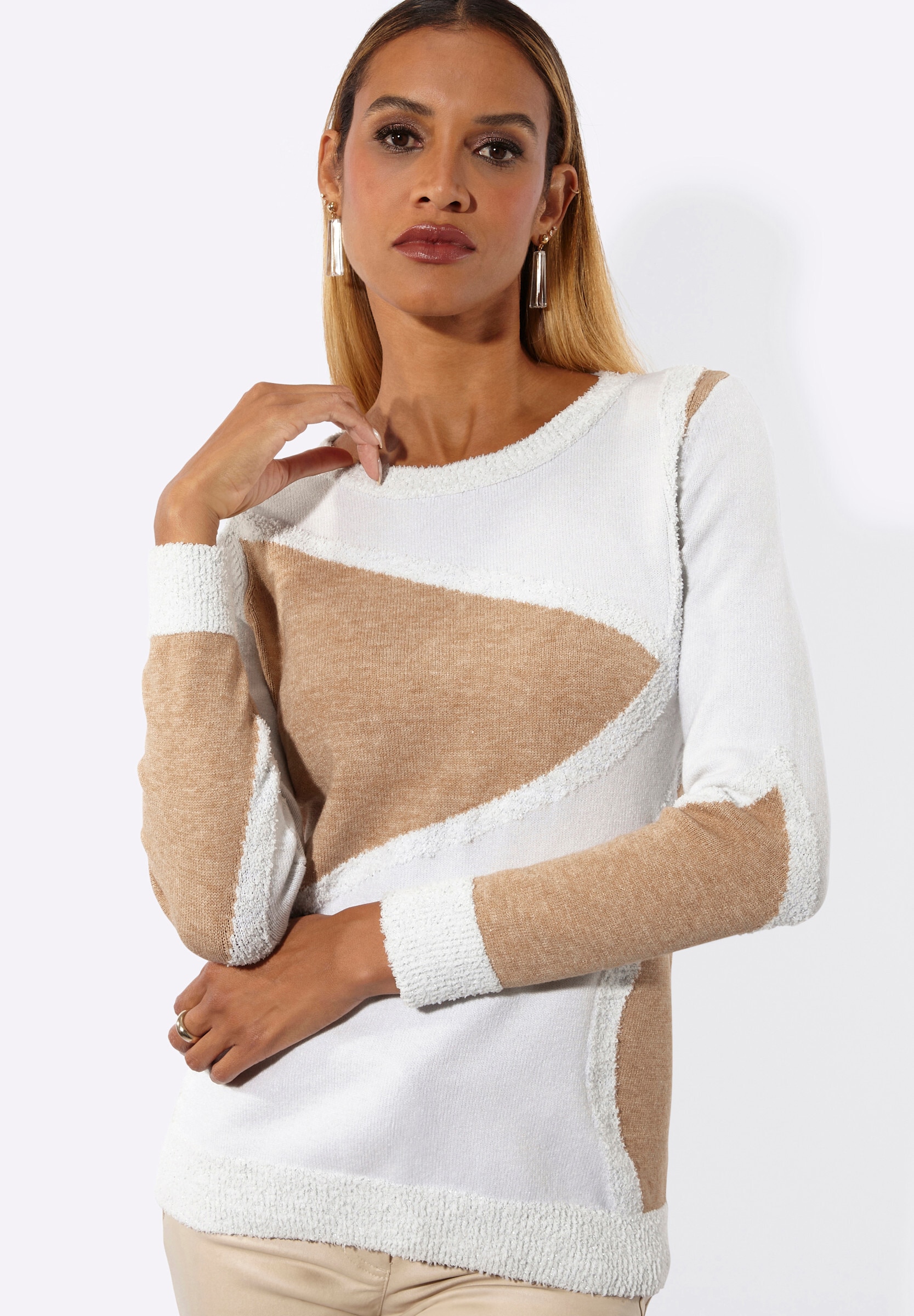 creation L Strickpullover »Modal-Mix-Pullover Langarm-Pullover«