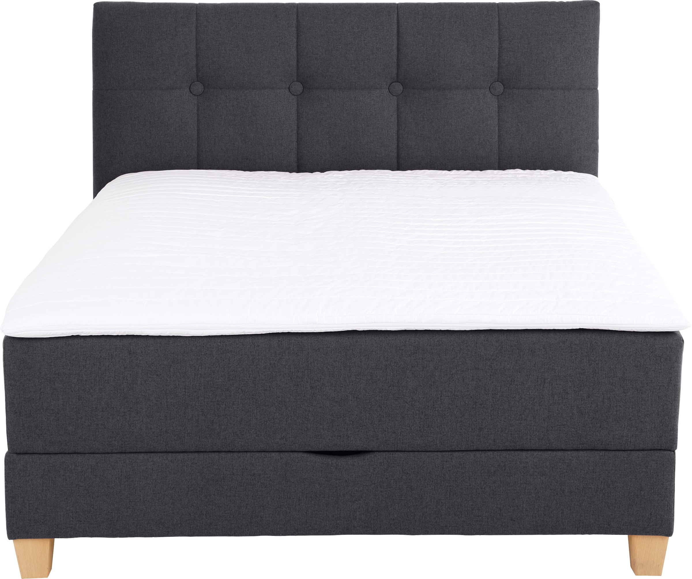 Home affaire Boxbett »Lonrai«, in H2,H3 & H4 und XXL - Überlänge 220cm wählbar, inkl. Topper