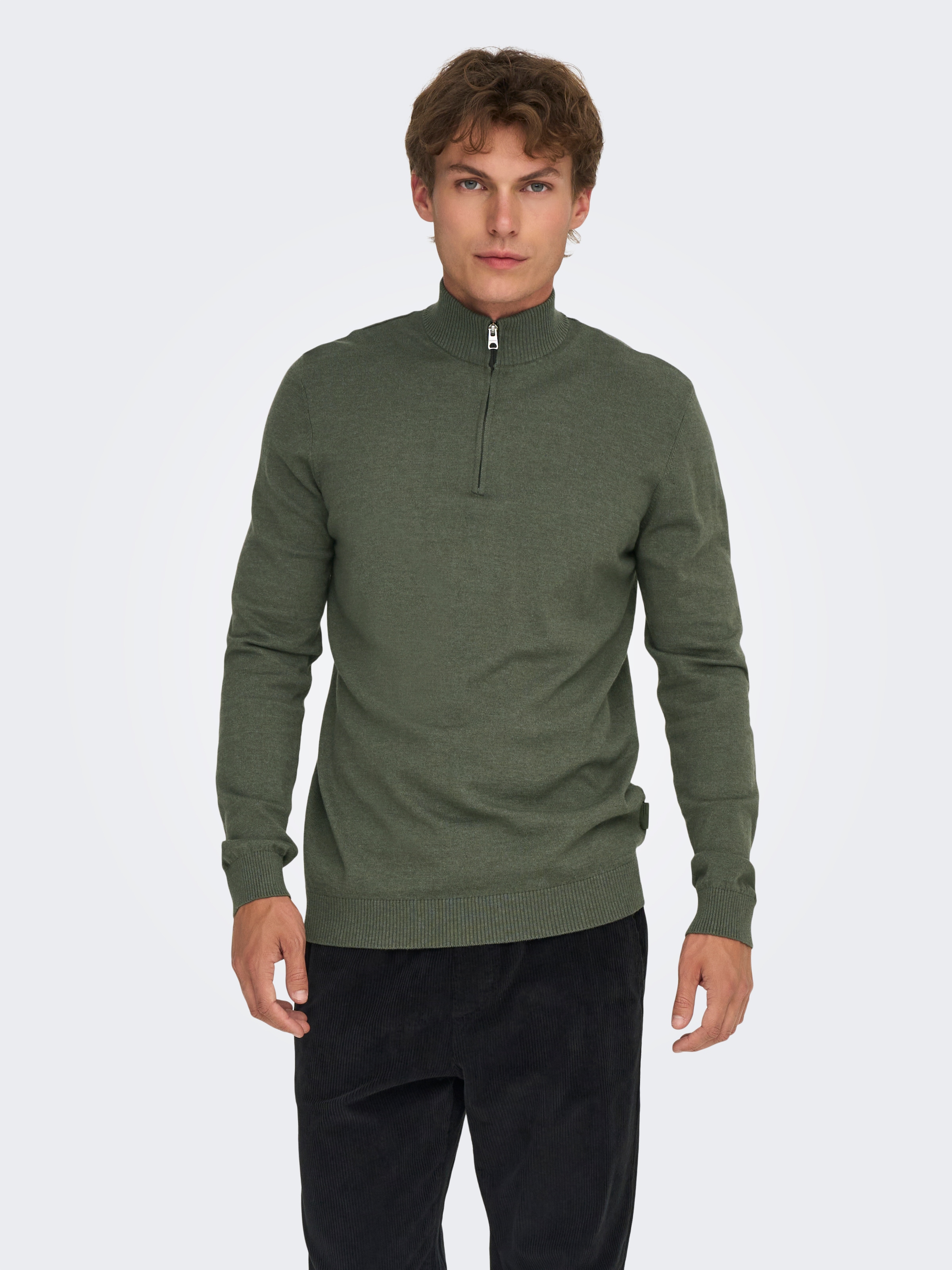 ONLY & SONS Troyer »ONSLOUI REG 12 MEL HALF ZIP KNIT NOOS«
