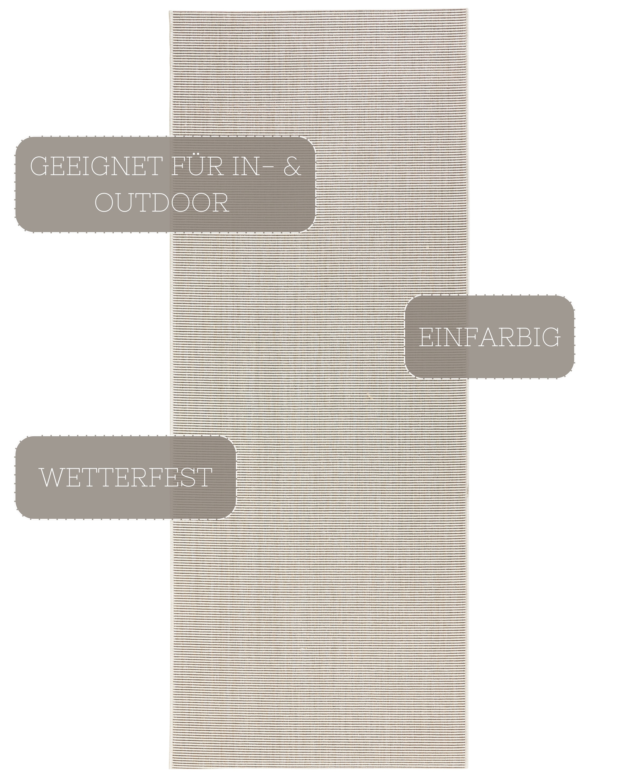 HANSE Home Teppich »Match« rechteckig 8 mm Höhe In-& Outdoor, Kurzflor, Läufer, Modern, Unifarben, Wohnzimmer, Balkon