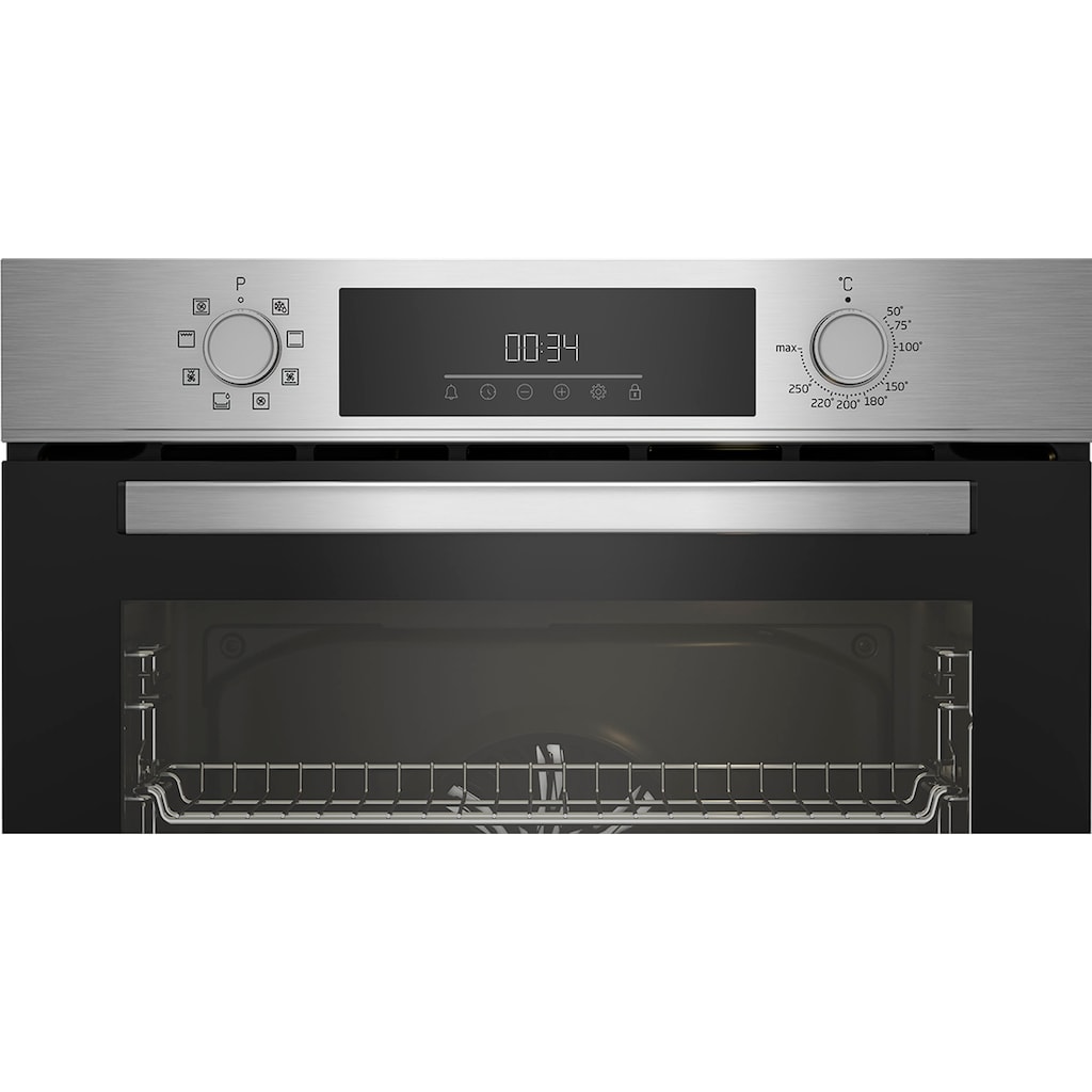 BEKO Backofen-Set »BBSM12320X«, BBSM12320X, mit Teleskopauszug nachrüstbar