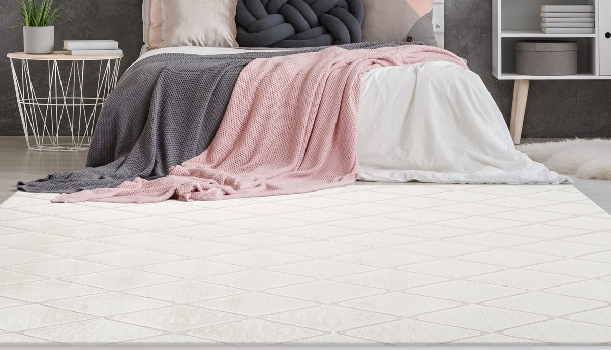 calo-deluxe Teppich »Jardan-2000« rechteckig 20 mm Höhe besonders weich durch Microfaser, Rauten-Design