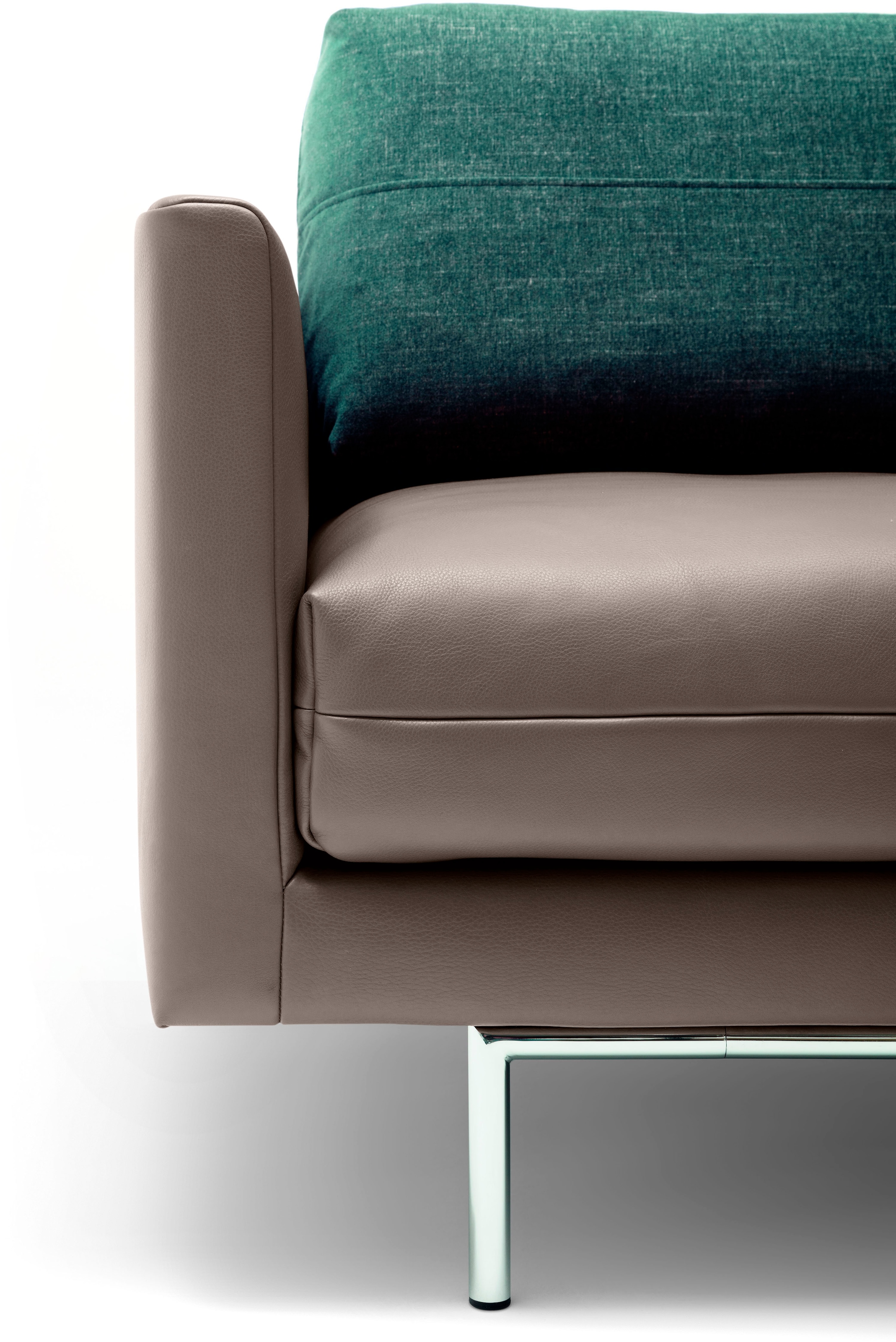 Creation BY ROLF BENZ 3,5-Sitzer »CR.414, Designsofa, edles Sofa, Loungesofa, Ledersofa, klares Design«, aus Leder oder Chenille, erstklassiger Sitzkomfort, legere Polsterung