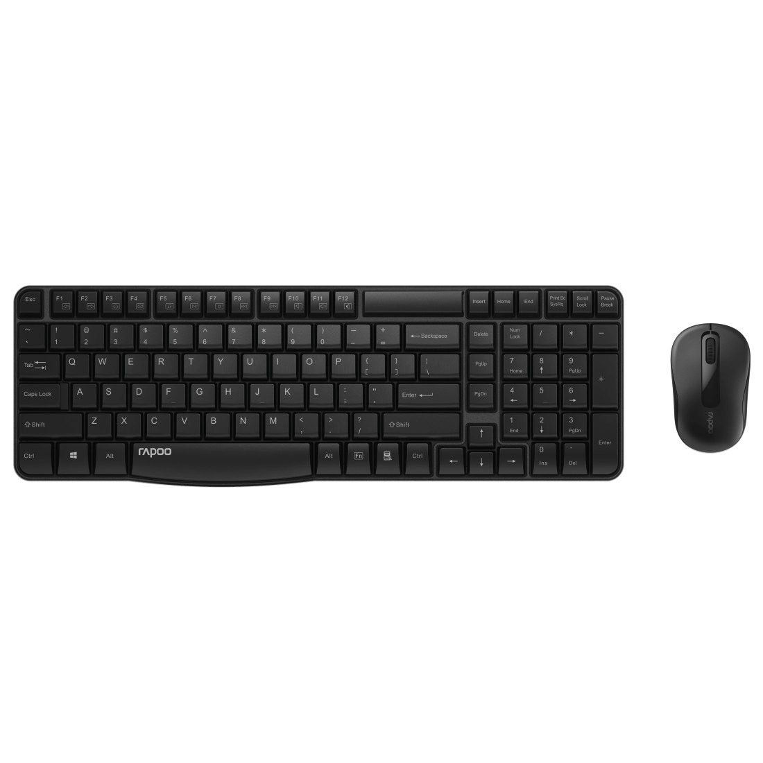 Rapoo Tastatur- und Maus-Set »X1800S kabelloses Tastatur-Maus-Set, 2.4 GHz, 1000 DPI, Schwarz«