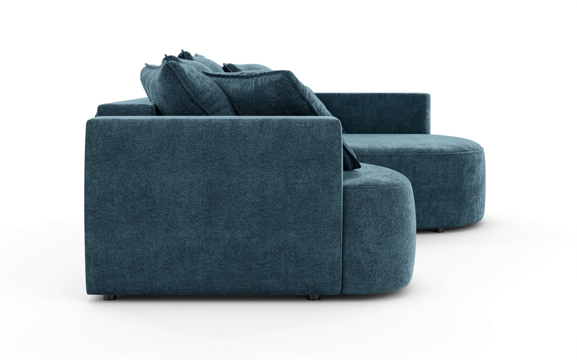 INOSIGN Ecksofa »Kahekili, Schlafsofa mit Bettkasten, Maße B/T/H: 255/181/90/ cm«, L-Form mit Wellenunterfederung, 7 Rückenkissen und 2 Zierkissen