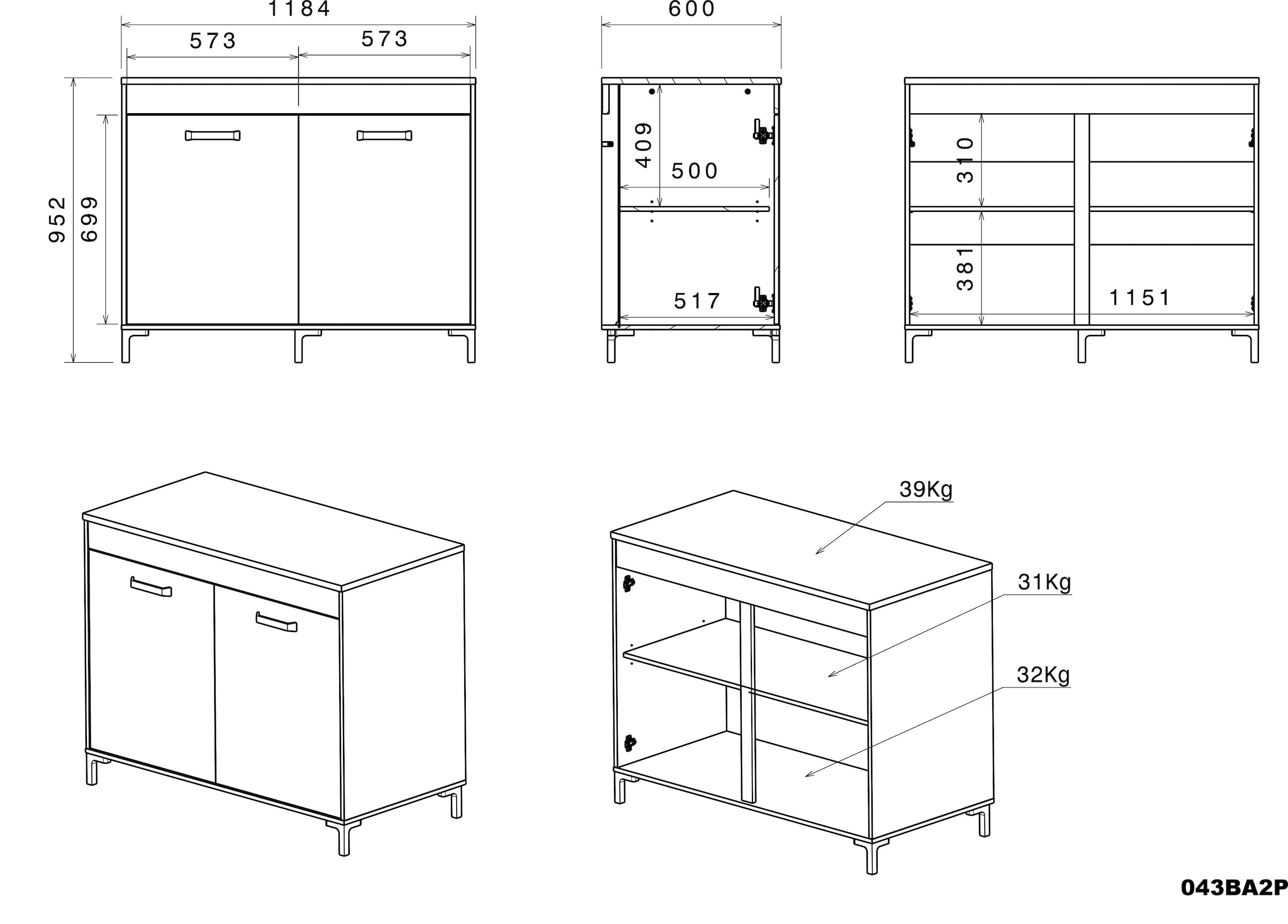 Parisot Schrank-Set »Moove 2«, (3 St.)