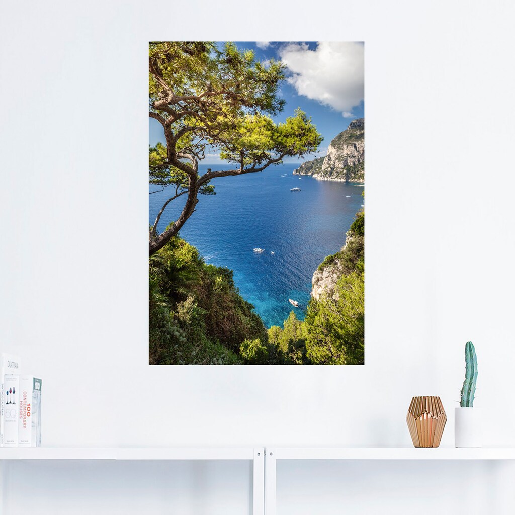 Artland Wandbild »Punta de Masullo, Insel Capri, Italien«, Meer Bilder, (1 St.)