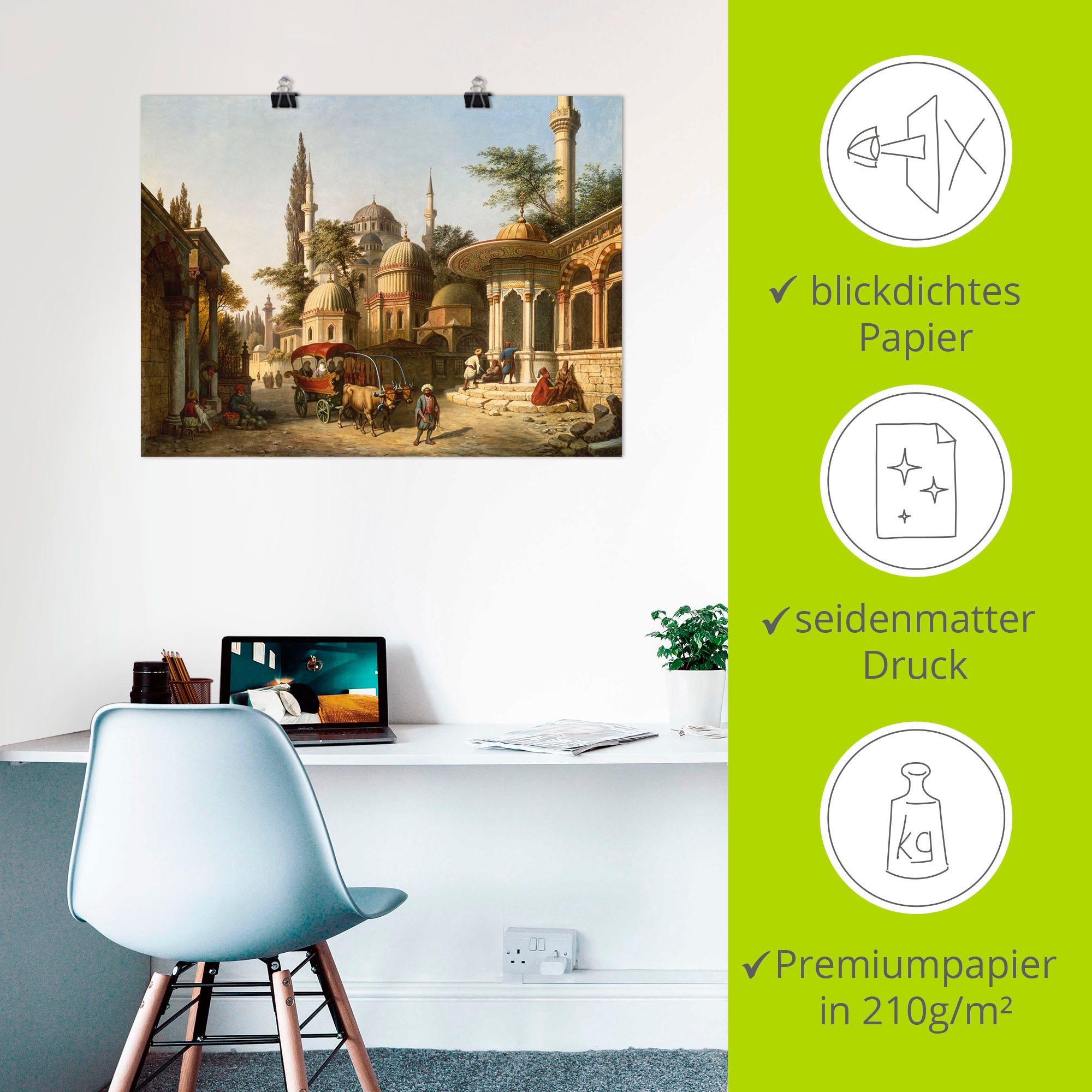 Artland Wandbild »Ansicht einer Moschee in Istanbul«, Gebäude, (1 St.), als Alubild, Outdoorbild, Leinwandbild, Poster in verschied. Größen