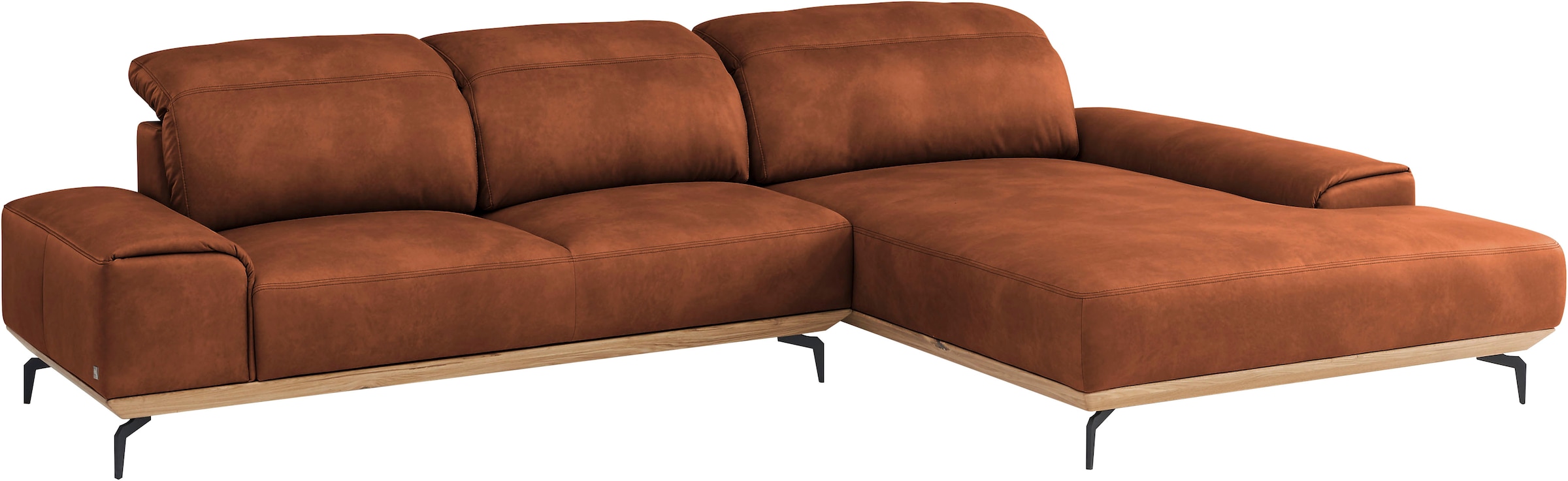 Musterring Wohnlandschaft »MR 2490« Fuß Schwarz, Sitzhöhe 46cm, wahlweise mit Funktionen, Maße 342x207 cm