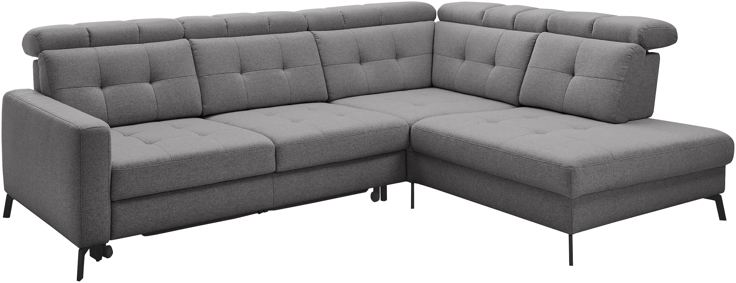 Musterring Ecksofa »MR 4615« mit Kopf- und Rückenverstellung, Metallfuß schwarz, Maße 272 x 214 cm