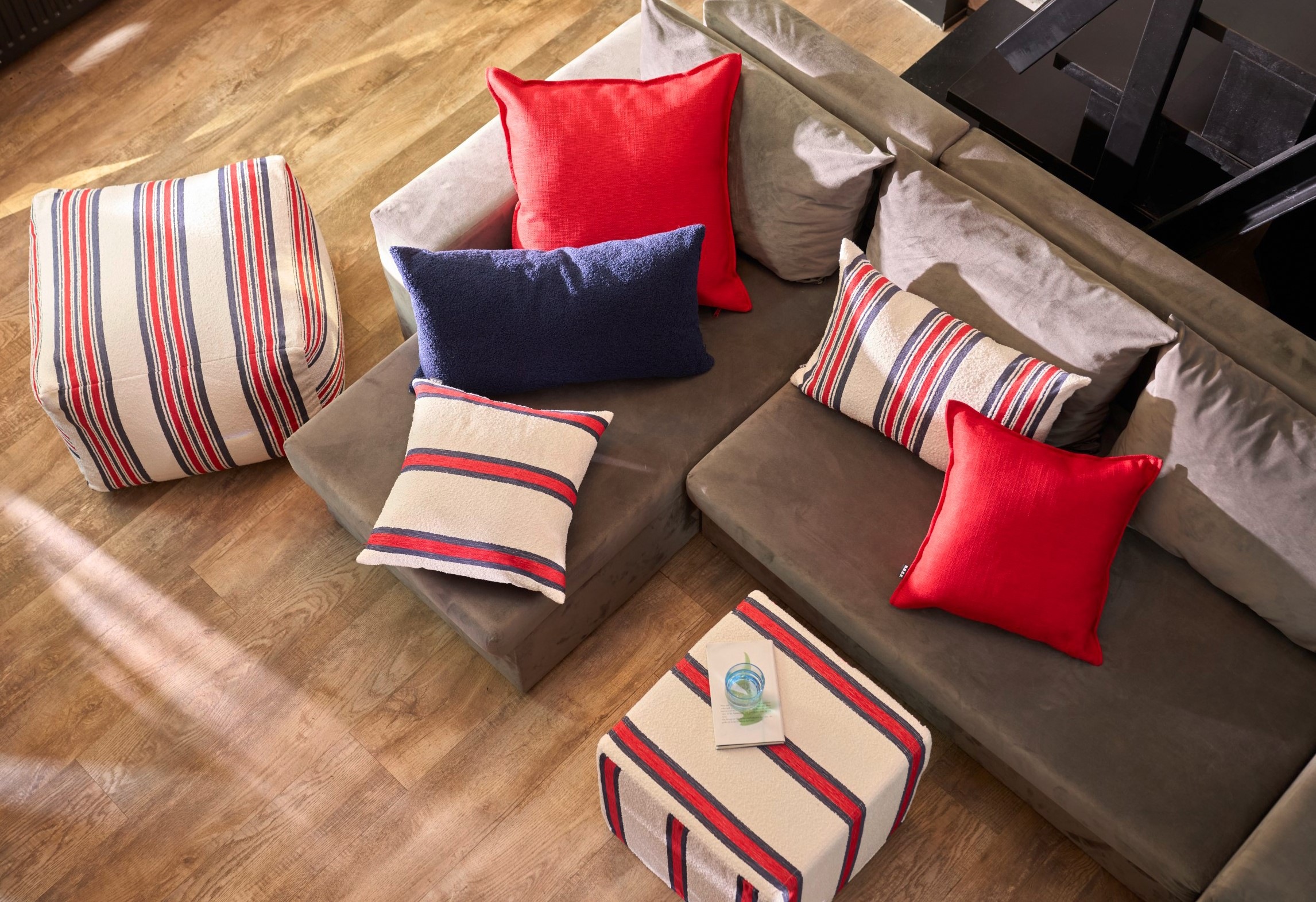 H.O.C.K. Dekokissen »Sera Uno« Sofakissen inkl. Füllung, 50x50cm, Dekokissen, gestreift