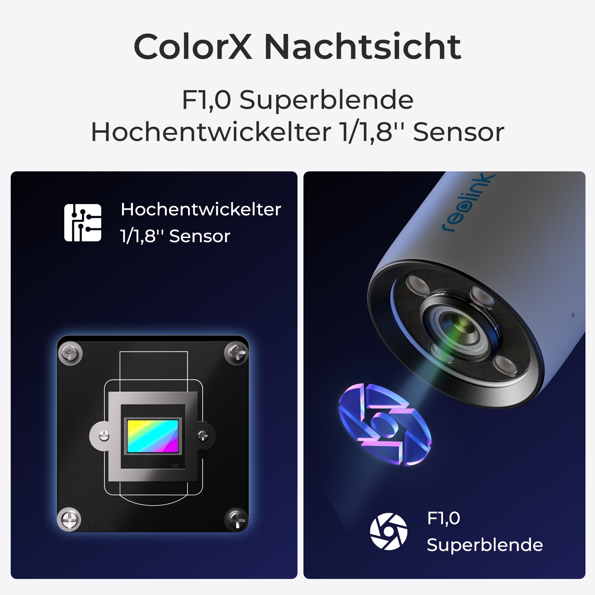 Reolink Überwachungskamera »ColorX Series P320X«, Außenbereich-Innenbereich, Vollfarb-Nachtsicht