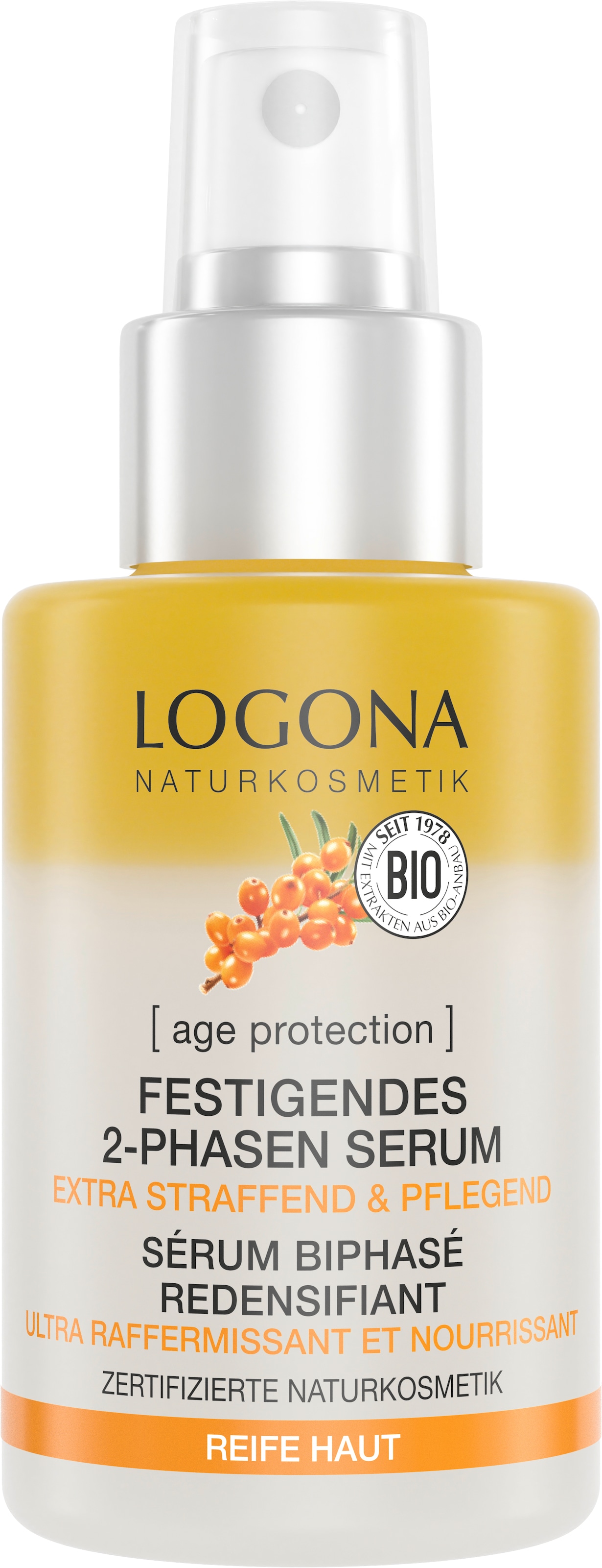 LOGONA Anti-Falten-Serum »age protection Festigendes 2-Phasen-Serum« Anti-Falten-Serum, für reife Haut, aufpolsternd, feuchtigkeitsspendend