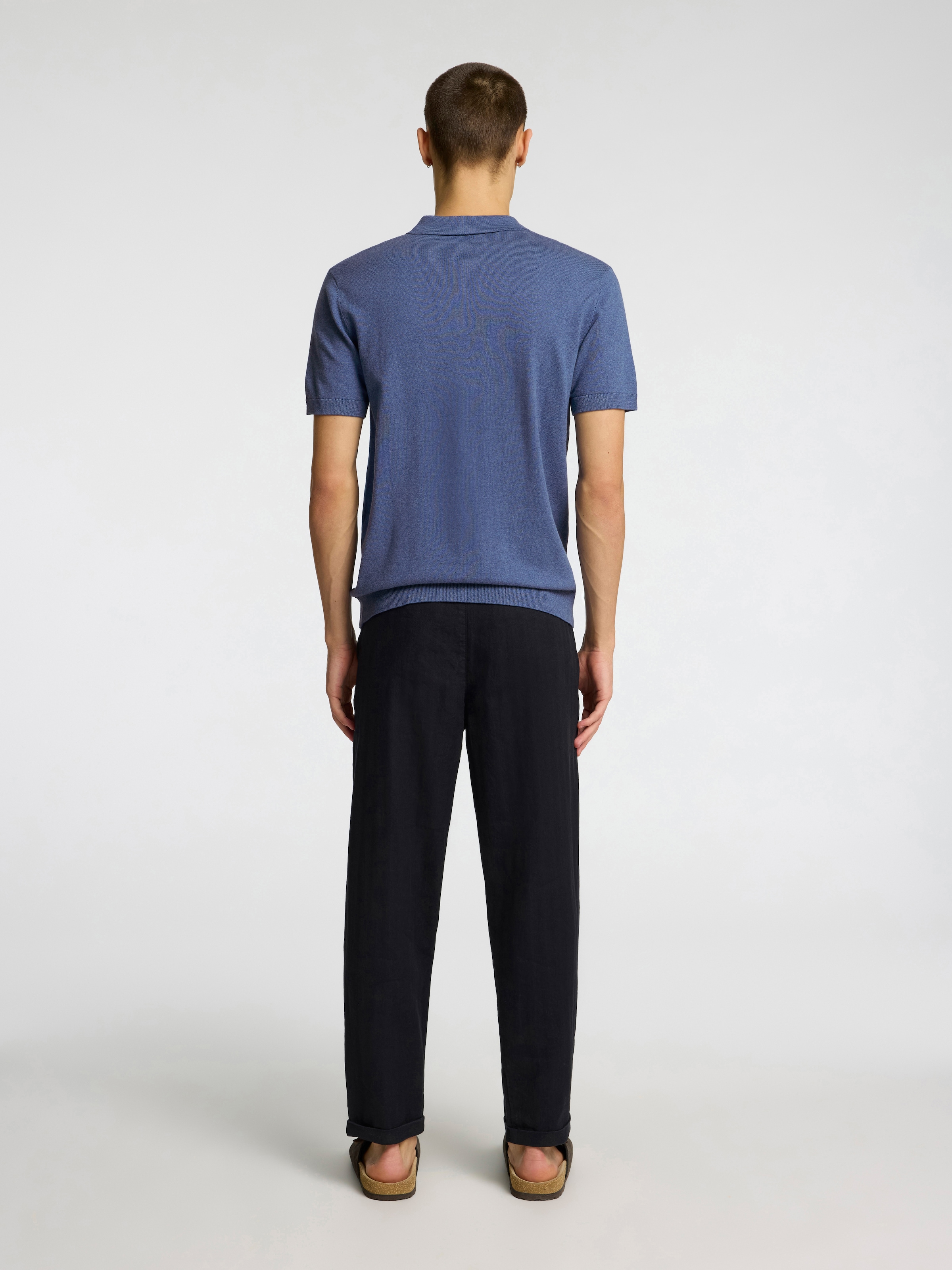 SELECTED HOMME Poloshirt »SLHBERG SS KNIT POLO NOOS«, aus Feinstrick