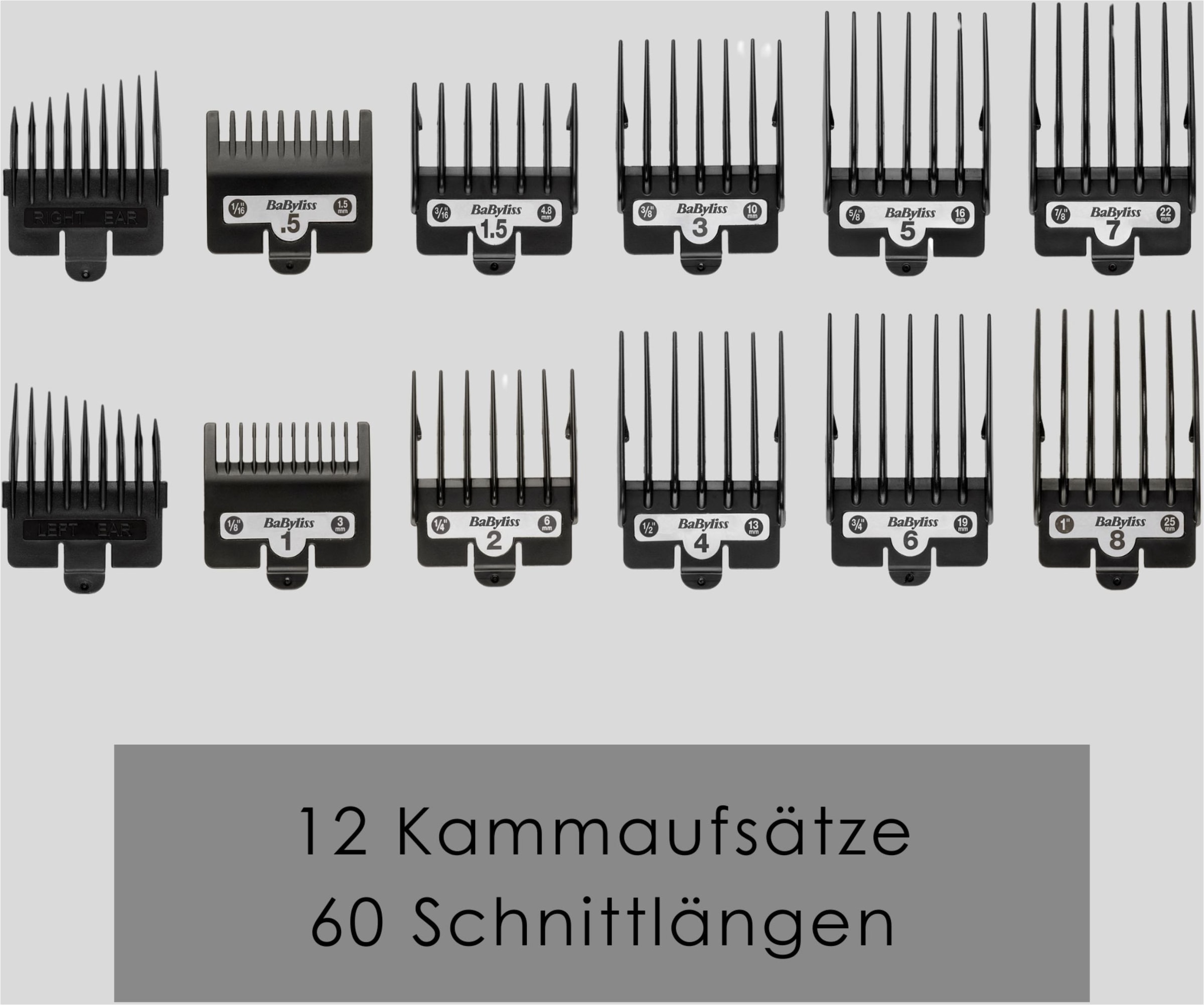 BaByliss Haarschneider »Super X-Metal Haarschneider professionell, E991E« 1 Aufsätze Haarschneidemaschinen Set mit 10 Aufsätzen und 50 Schnittlängen