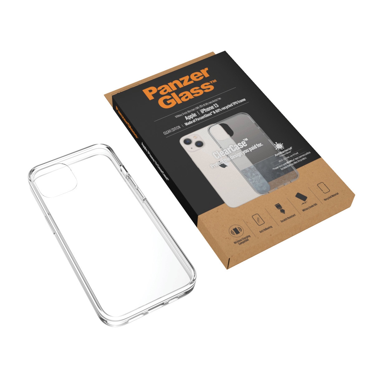 PanzerGlass Handyhülle »ClearCase für Apple iPhone 13«, iPhone 13, Backcover, Schutzhülle, Handyschutzhülle, Case, Schutzcase, stoßfest